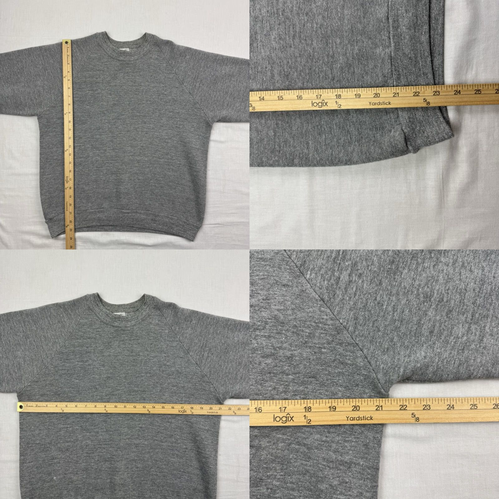 Dickies VINTAGE Dickies Sweatshirt Adult Large Gray USA 80s Raglan Size US L / EU 52-54 / 3 - 8 Thumbnail