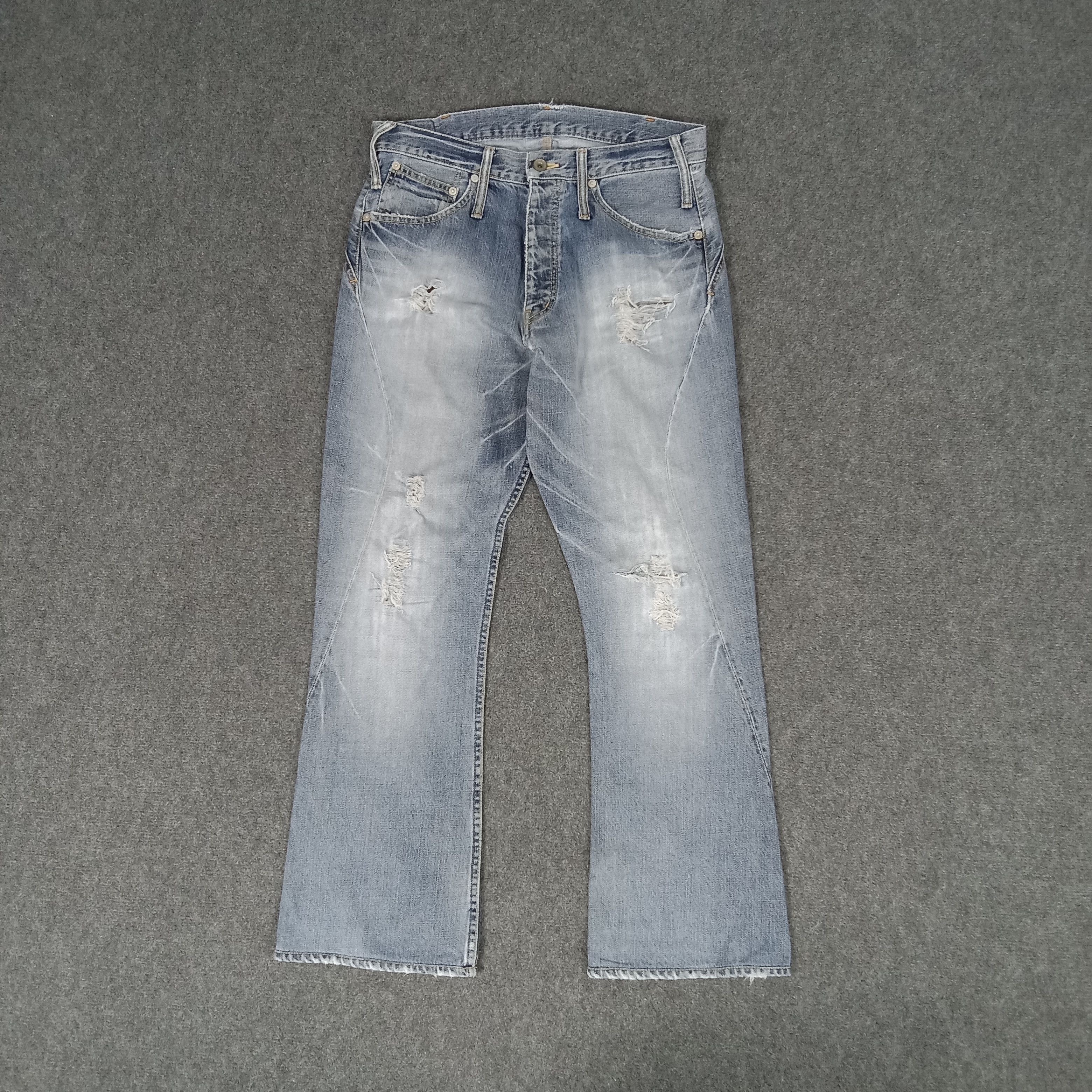 L.G.B. Le Grande Bleu Japanese Distressed Denim Jeans