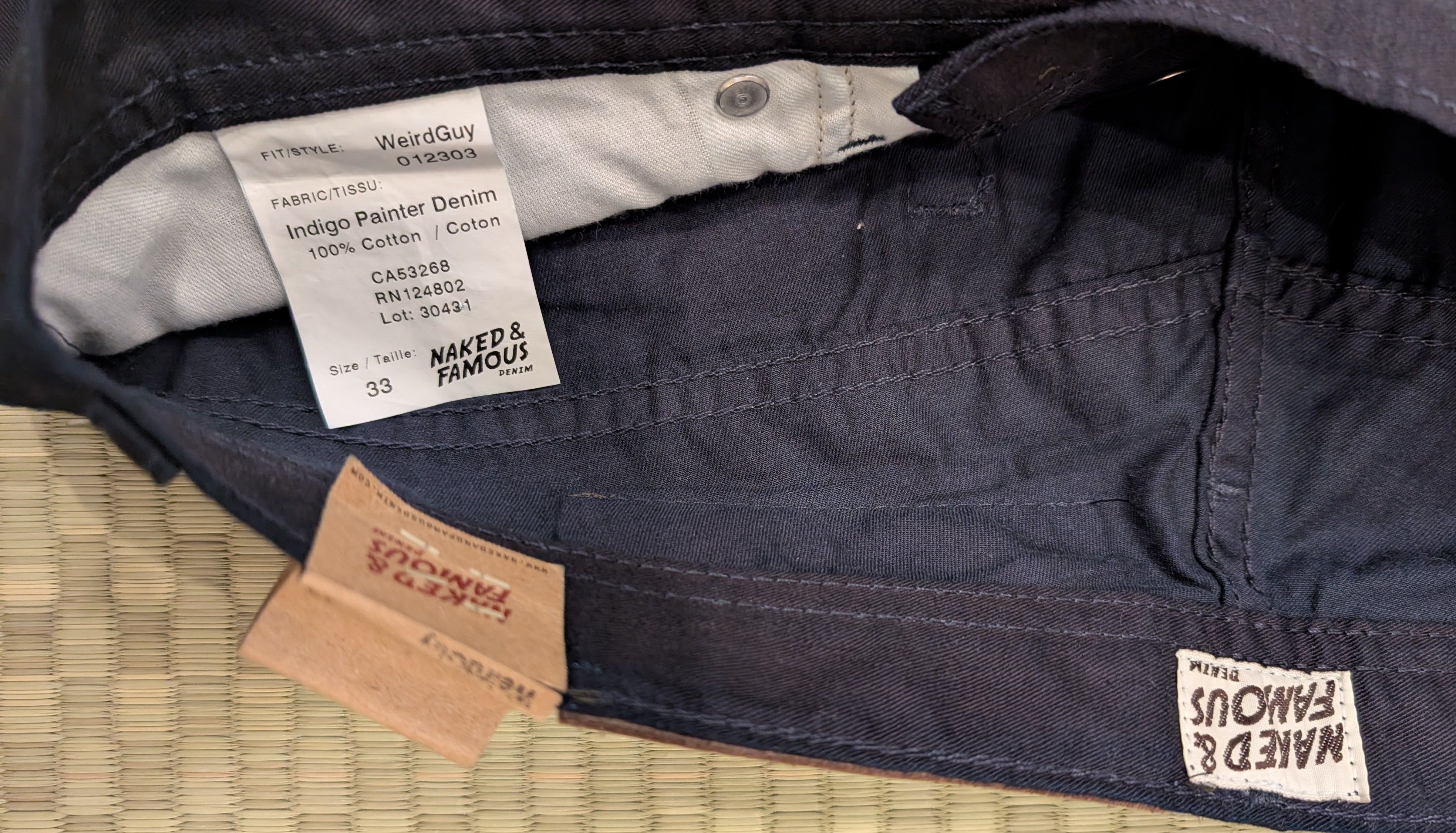 Naked & Famous LNWOT Naked & Famous Barneys Exclusive Indigo Painter Denim Size US 33 - 3 Thumbnail