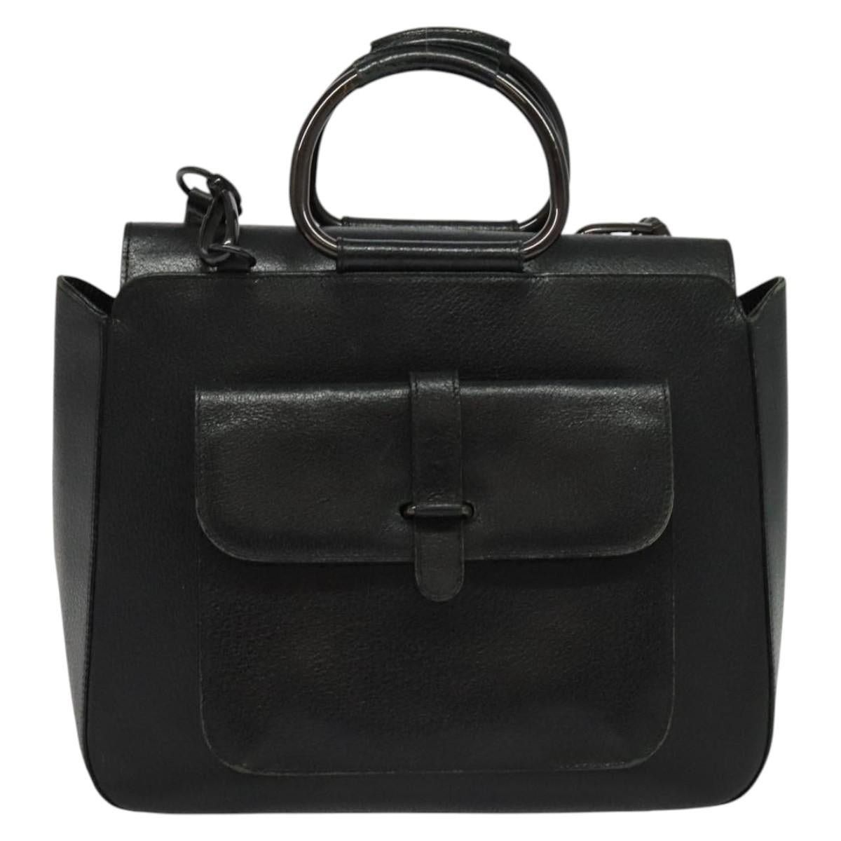 Gucci GUCCI Hand Bag Leather Black 000 2058 0307 6 Size ONE SIZE - 2 Thumbnail