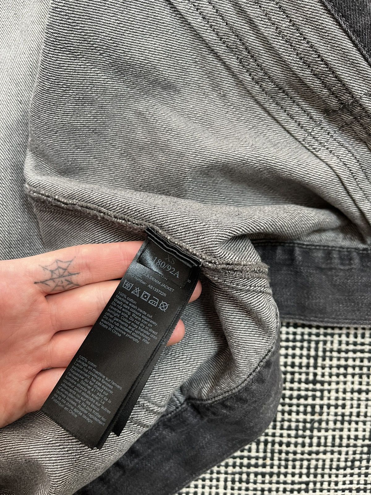 Other ➕ Allsaints distressed black faded washed denim jacket Size US XS / EU 42 / 0 - 9 Thumbnail
