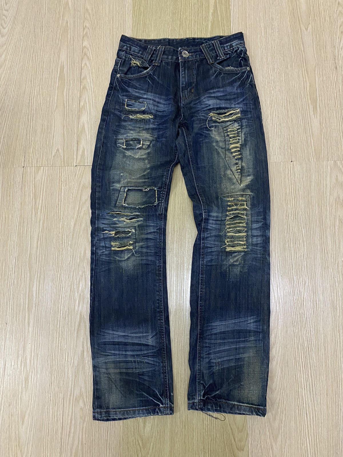 Vintage Japan Distressed design denim