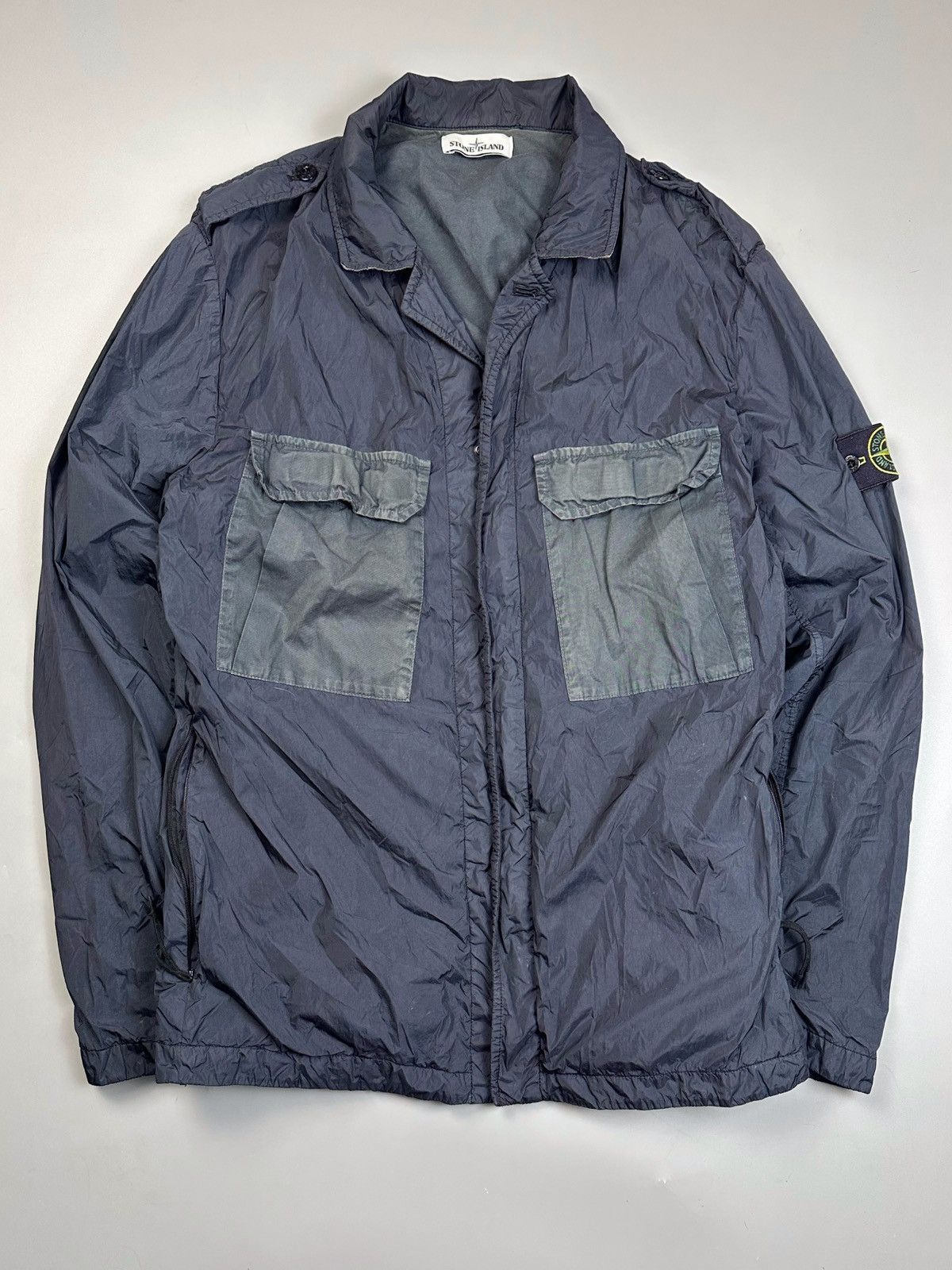 Stone Island Garment Oyed Crinkle Reps NY Jaket