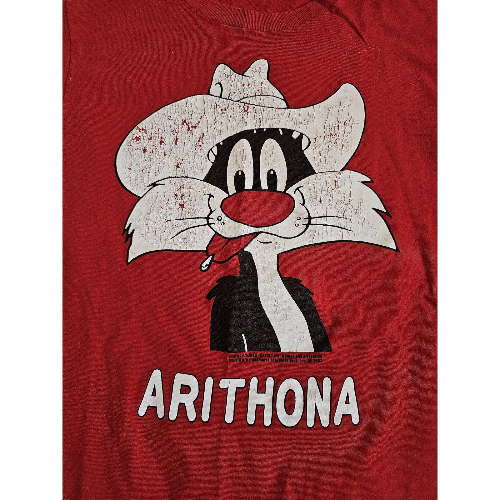 Other Cowboy Sylvester Arithona Arizona T-Shirt Red Sz M 1980s Size US M / EU 48-50 / 2 - 2 Thumbnail