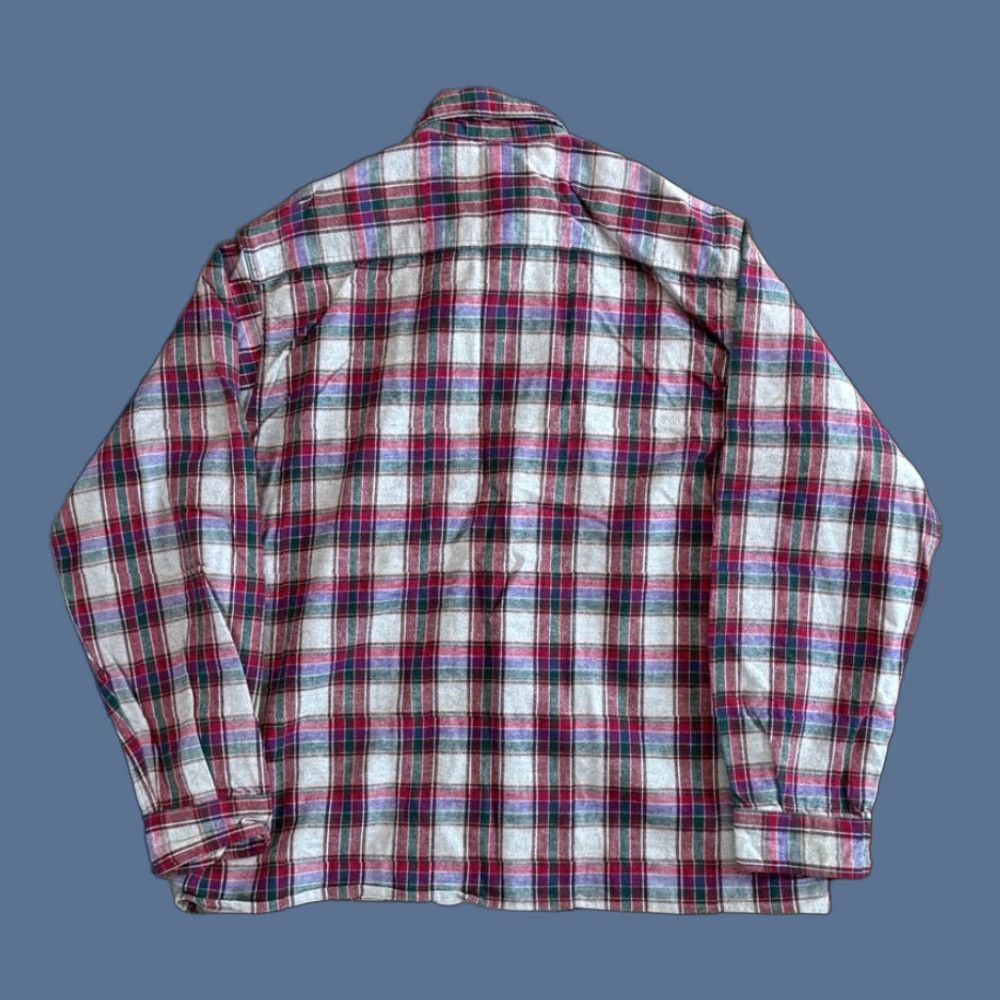 VINTAGE Five Brother Plaid Flannel Button Up Shirt Men’s XL Regular Long Sleeve Button Multicolor Casual 80s 90s Men