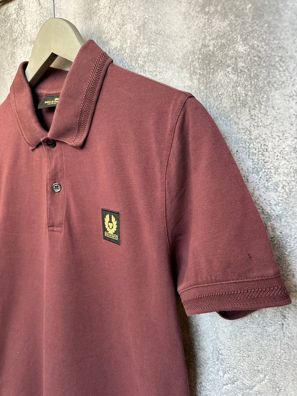 Belstaff Belstaff Polo Shirt Burgundy SS Collared Patch Box Logo Size US M / EU 48-50 / 2 - 6 Thumbnail
