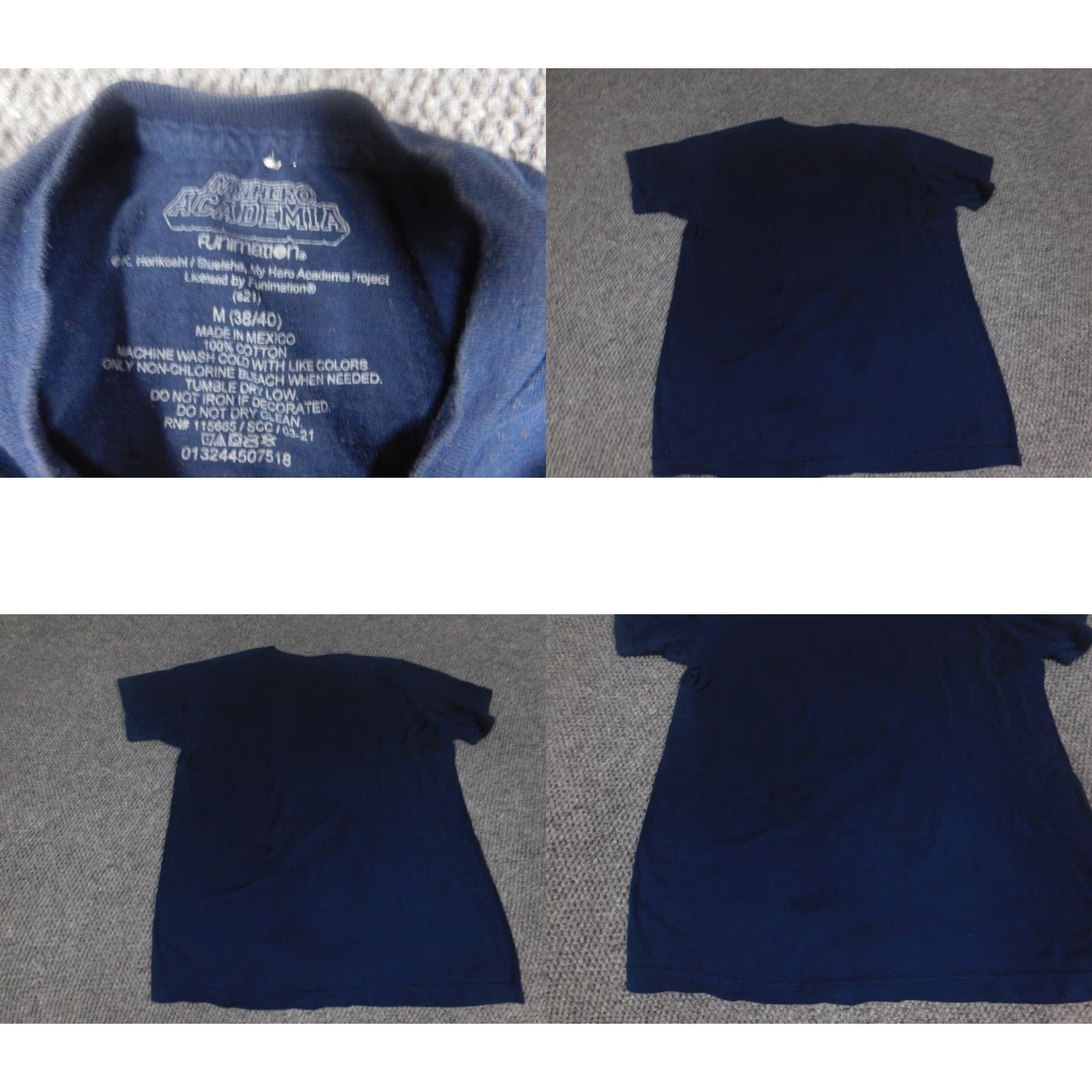 Vintage My hero academia Shirt Mens Medium Blue T-Shirt Crew Neck Cotton Blend Polyester Logo Short Sleeve Size US M / EU 48-50 / 2 - 8 Thumbnail