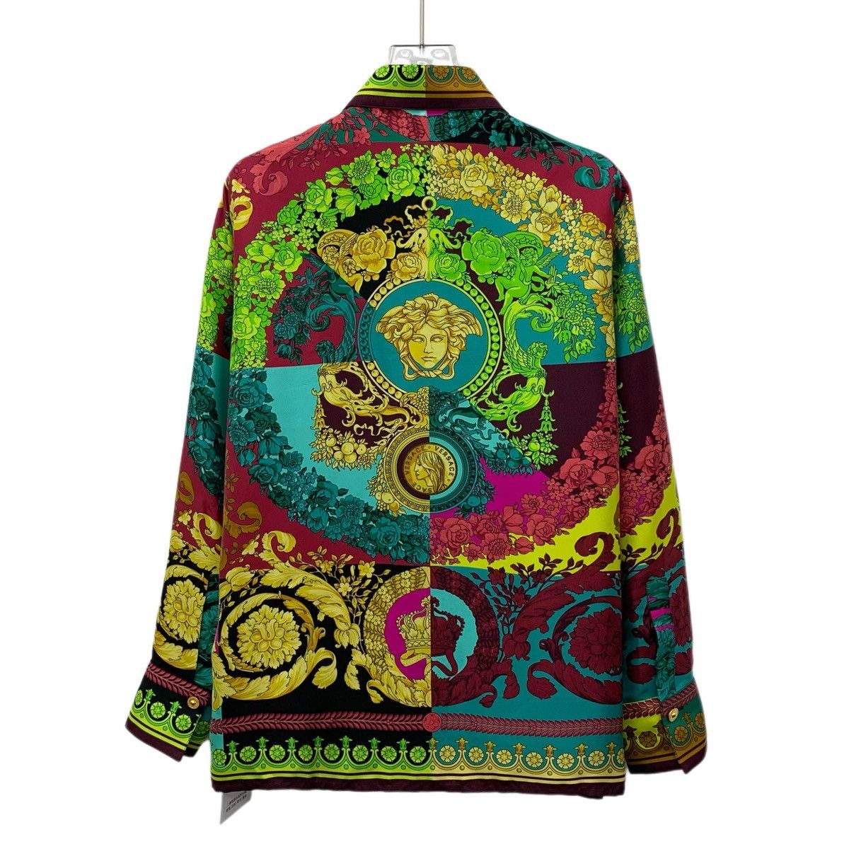 Versace Versace Multicolor Baroque Printed Mulberry Silk Shirt Size S / US 4 / IT 40 - 2 Thumbnail