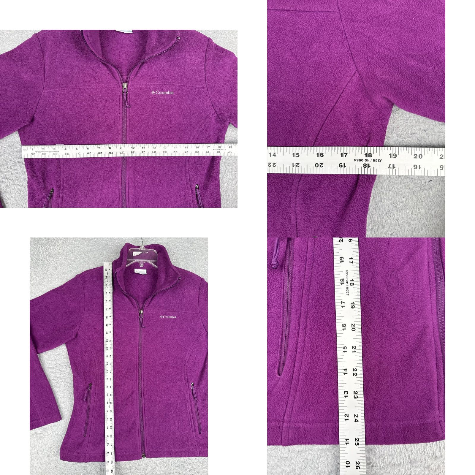 Vintage Columbia Jacket Womens M Purple Fleece Full Zip Pockets Outdoor Warm Hiking Size M / US 6-8 / IT 42-44 - 8 Thumbnail