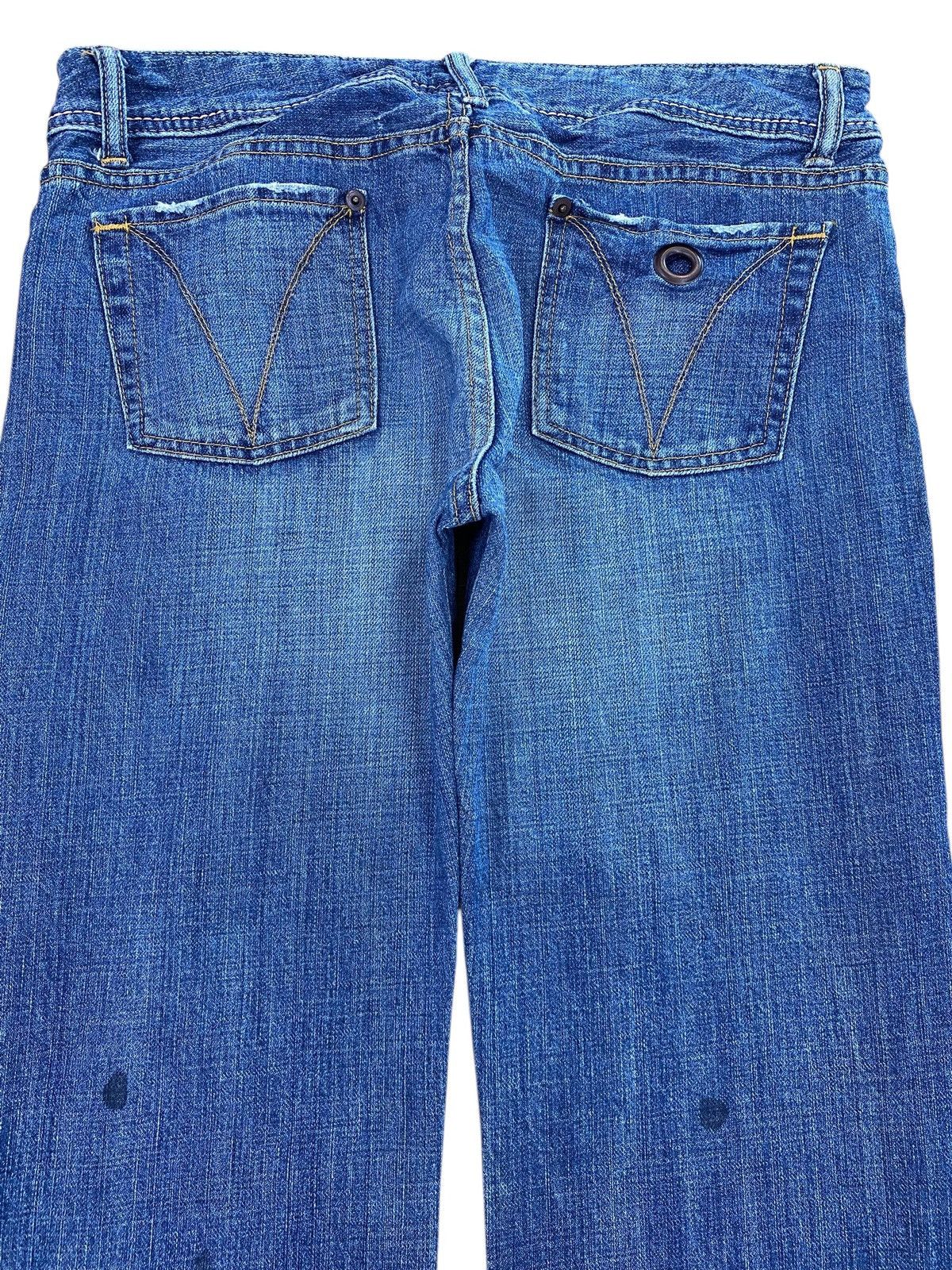 Japanese Brand Japanese Brand Faded Blue Wash Ripped Style Boot Cut Jeans Size US 31 - 4 Thumbnail