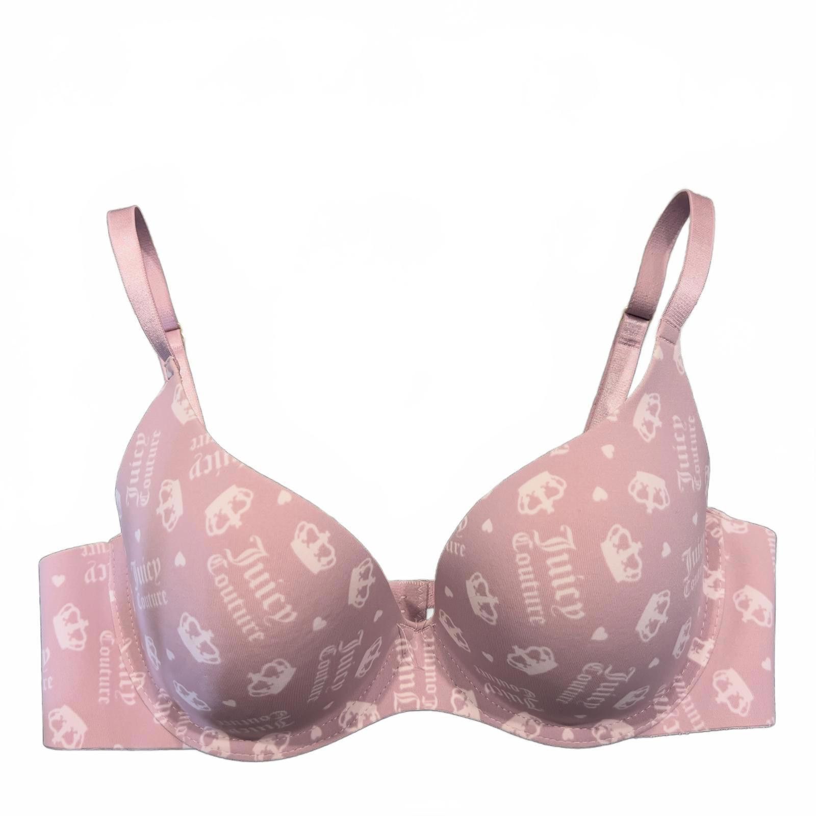 Juicy Couture NWT Juicy Couture Pink Logo Print Bra Size ONE SIZE - 1 Thumbnail