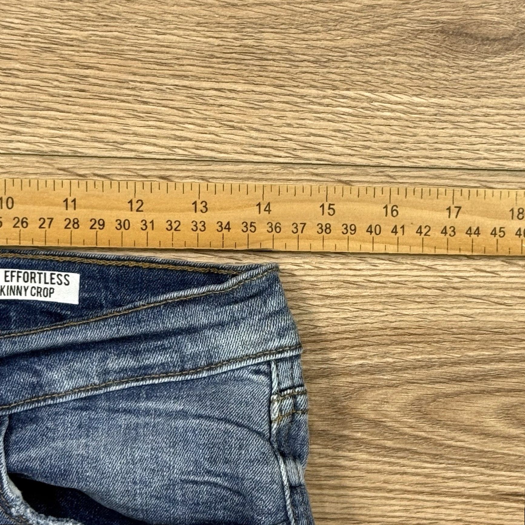 Vintage VINTAGE Kensie Jeans Effortless Skinny Crop Jeans 29 Blue Distressed Womens Size 29" - 5 Thumbnail