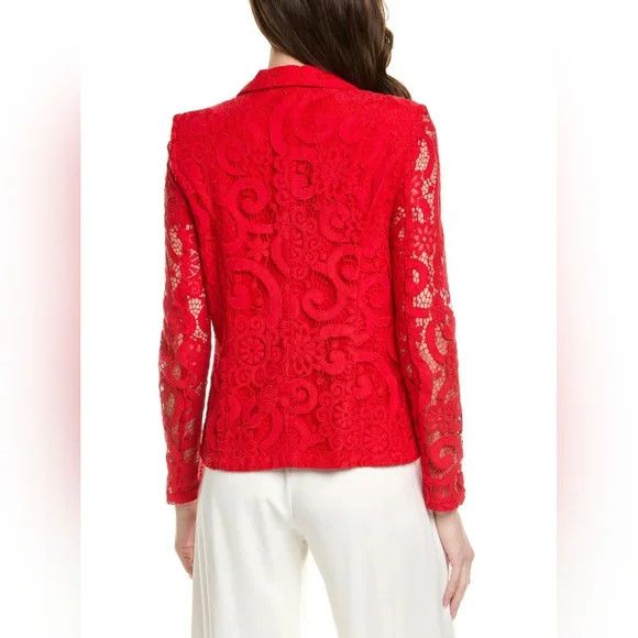 Nanette Lepore Lace Blazer Feminine Gift Holiday Party Travel Valentine Size M / US 6-8 / IT 42-44 - 2 Thumbnail