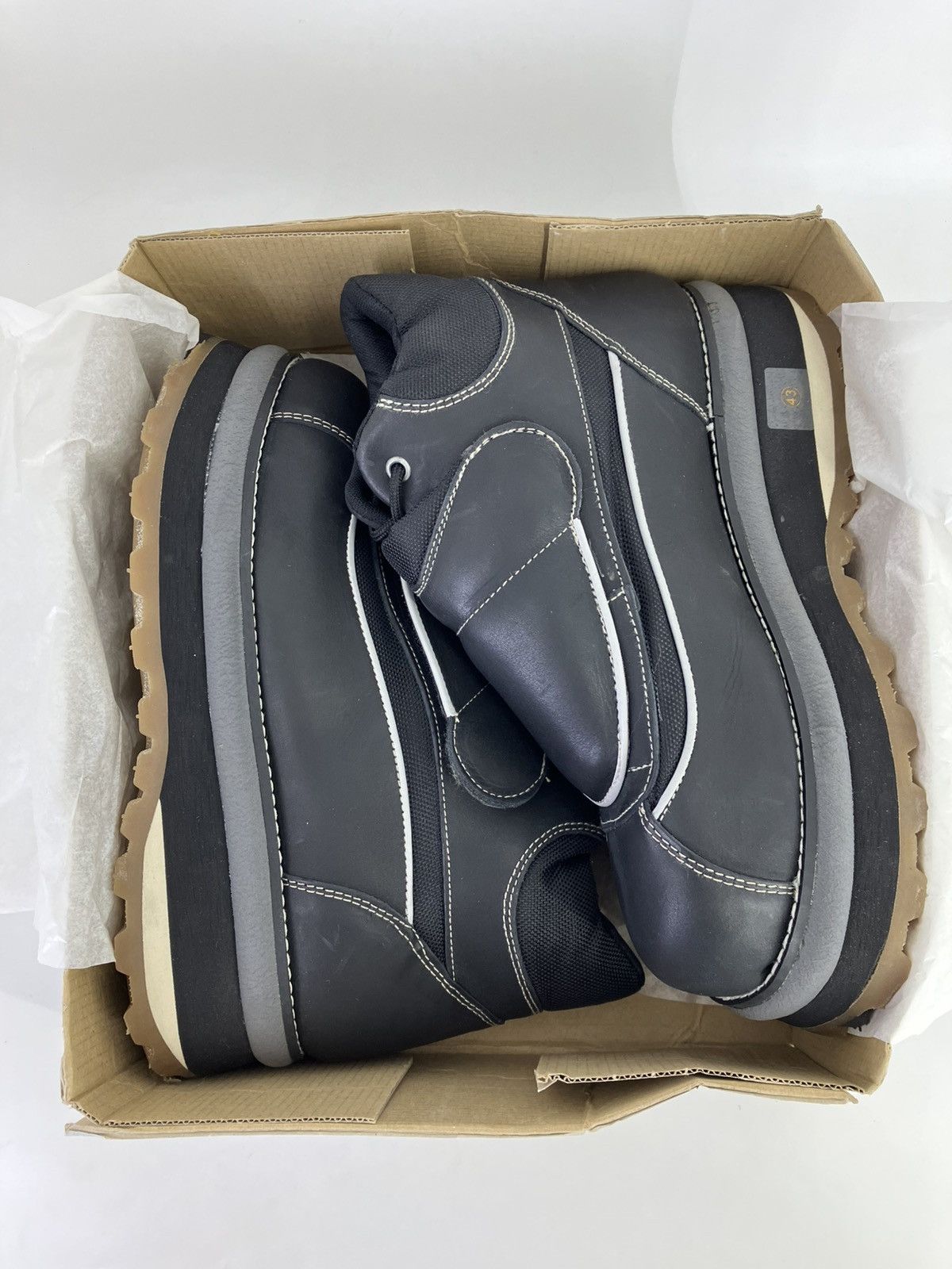 Vintage D’Estaka genuine learher chunky platform ankle boots Y2K Size US 13 / EU 46 - 7 Thumbnail