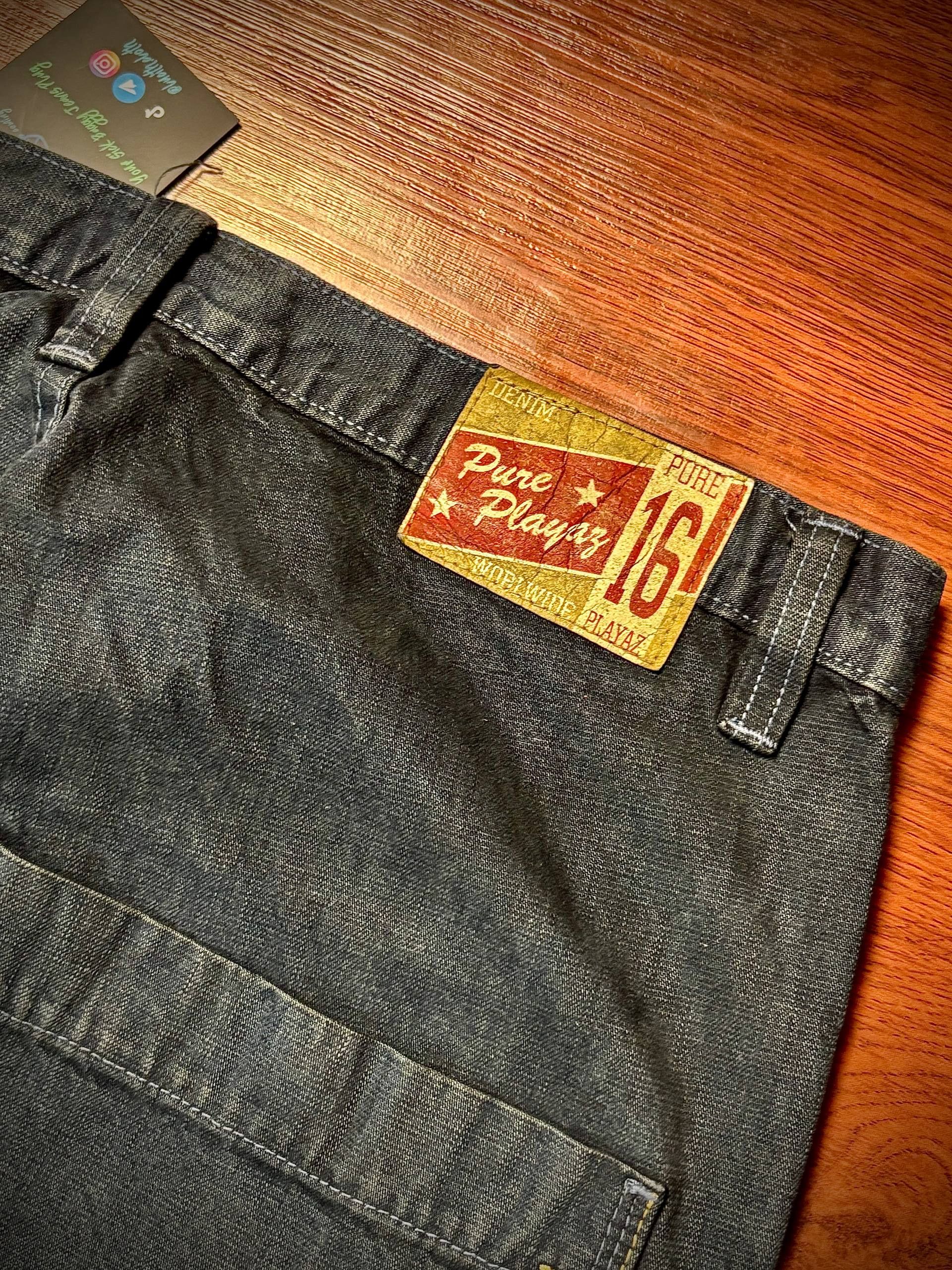 JNCO Vintage Denim Pure Playaz Jeans Worldwide Pants Size US 34 / EU 50 - 4 Thumbnail