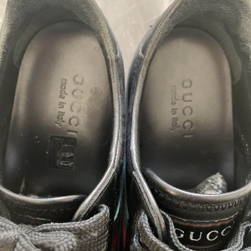 Gucci Gucci Black Leather Casual Sneakers for Everyday Wear Size US 8.5 / EU 41-42 - 4 Thumbnail