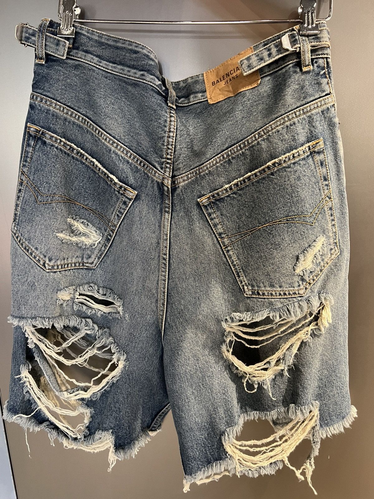 Balenciaga Skater Indigo Blue Denim Shorts Size US 30 / EU 46 - 4 Thumbnail