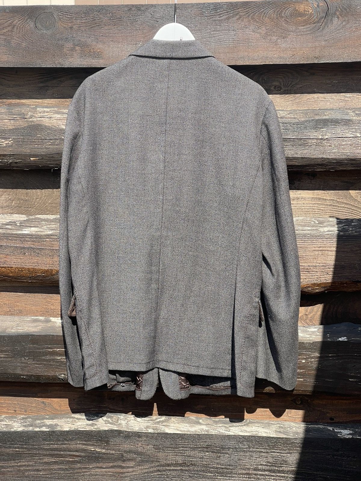 Marithe + Francois Girbaud Marithe Francois Girbaud grey pattern wool blazer jacket Size 54R - 8 Thumbnail
