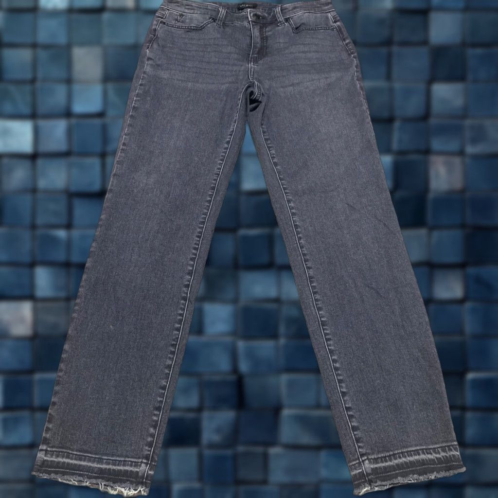 Talbots Talbots Womens 4 Jeans Gray Denim Medium Wash Slim Ankle Mid Rise Vintage: No Size 27" / US 4 / IT 40 - 1 Thumbnail