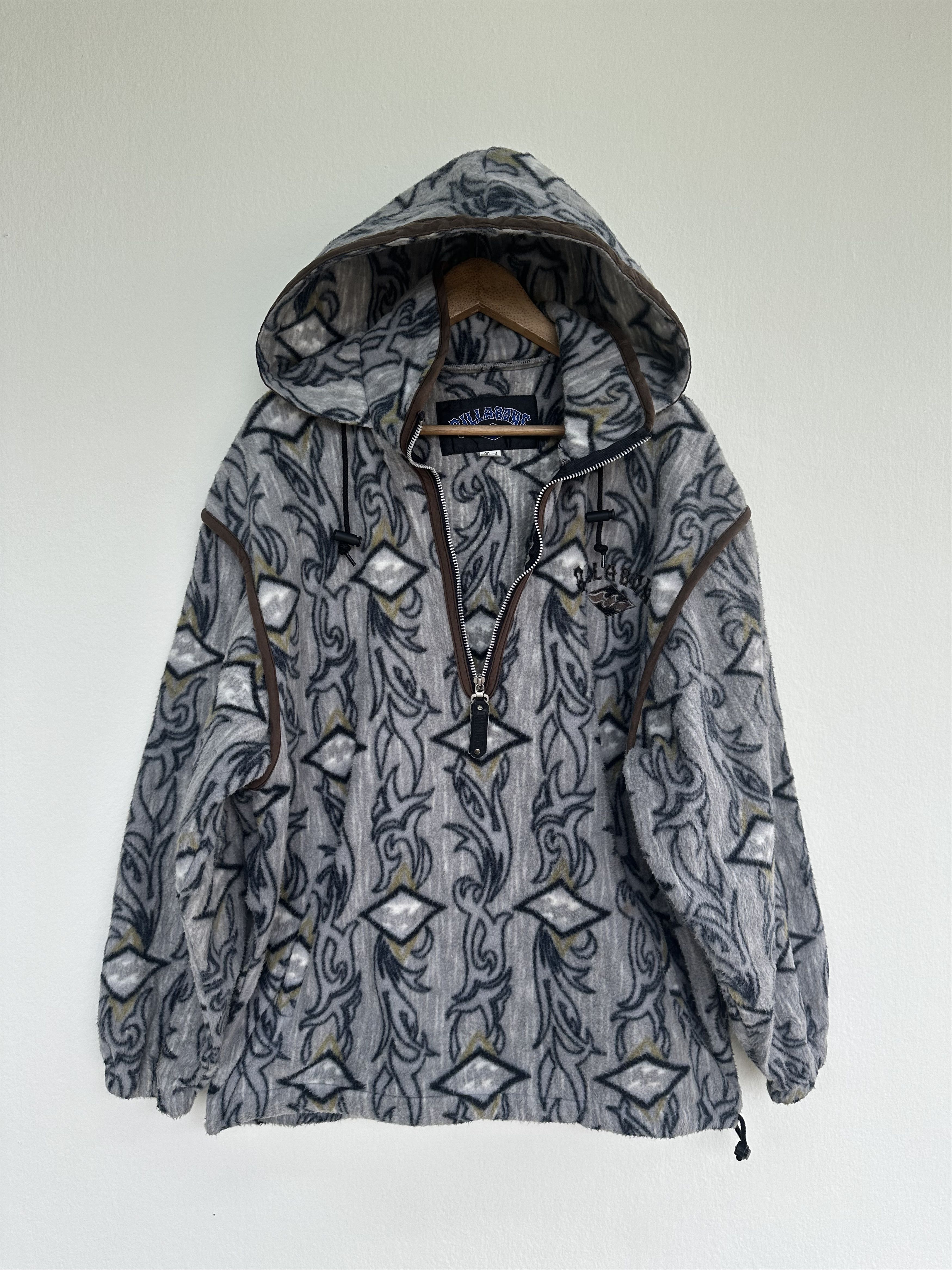 Billabong Vtg 90s Billabong Psychedelic Abstract Fleece Hoodie Jacket Size US L / EU 52-54 / 3 - 7 Thumbnail