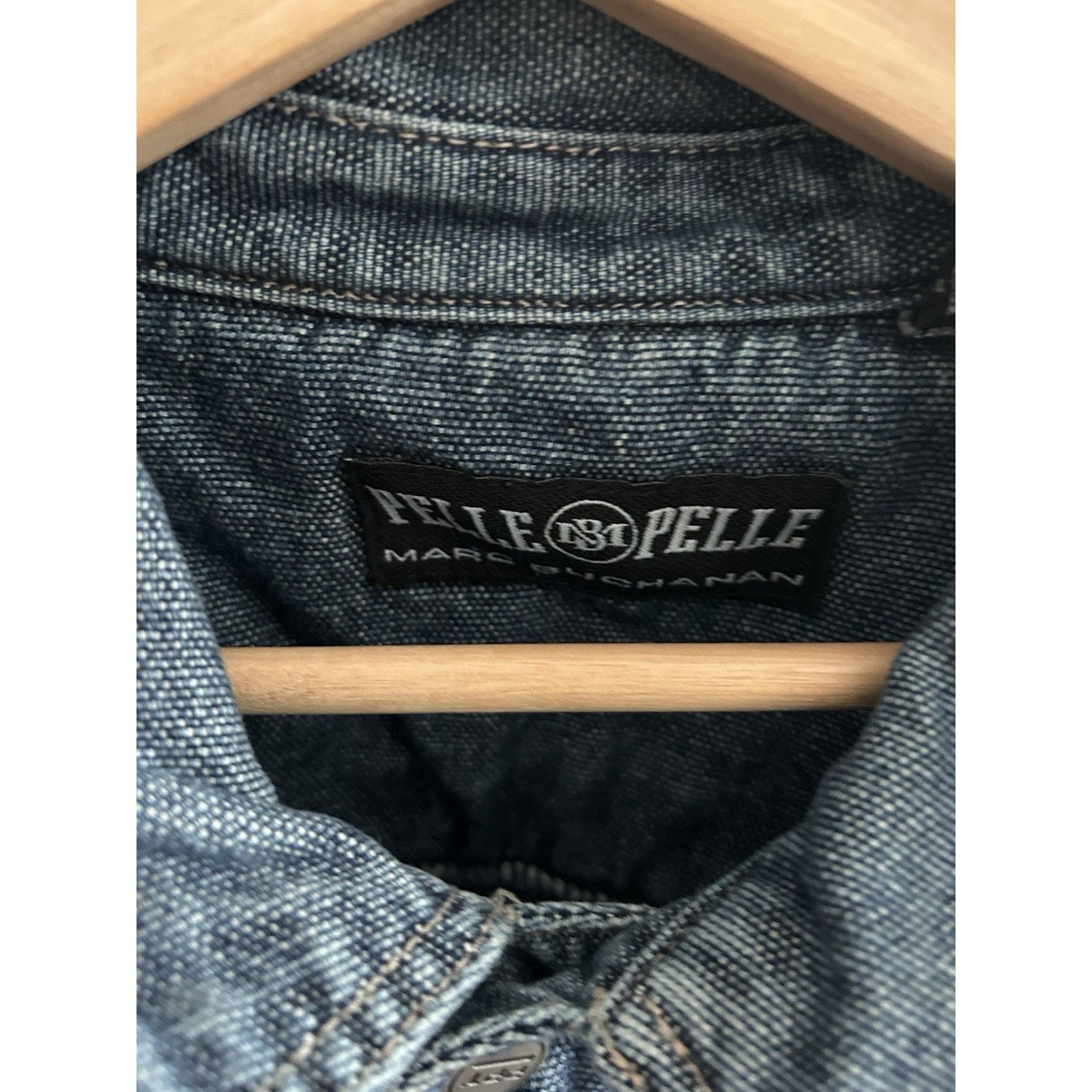 Pelle Pelle PELLE PELLE Marc Buchanan Y2K Denim Jacket XXL Blue Trucker Size US XXL / EU 58 / 5 - 6 Thumbnail