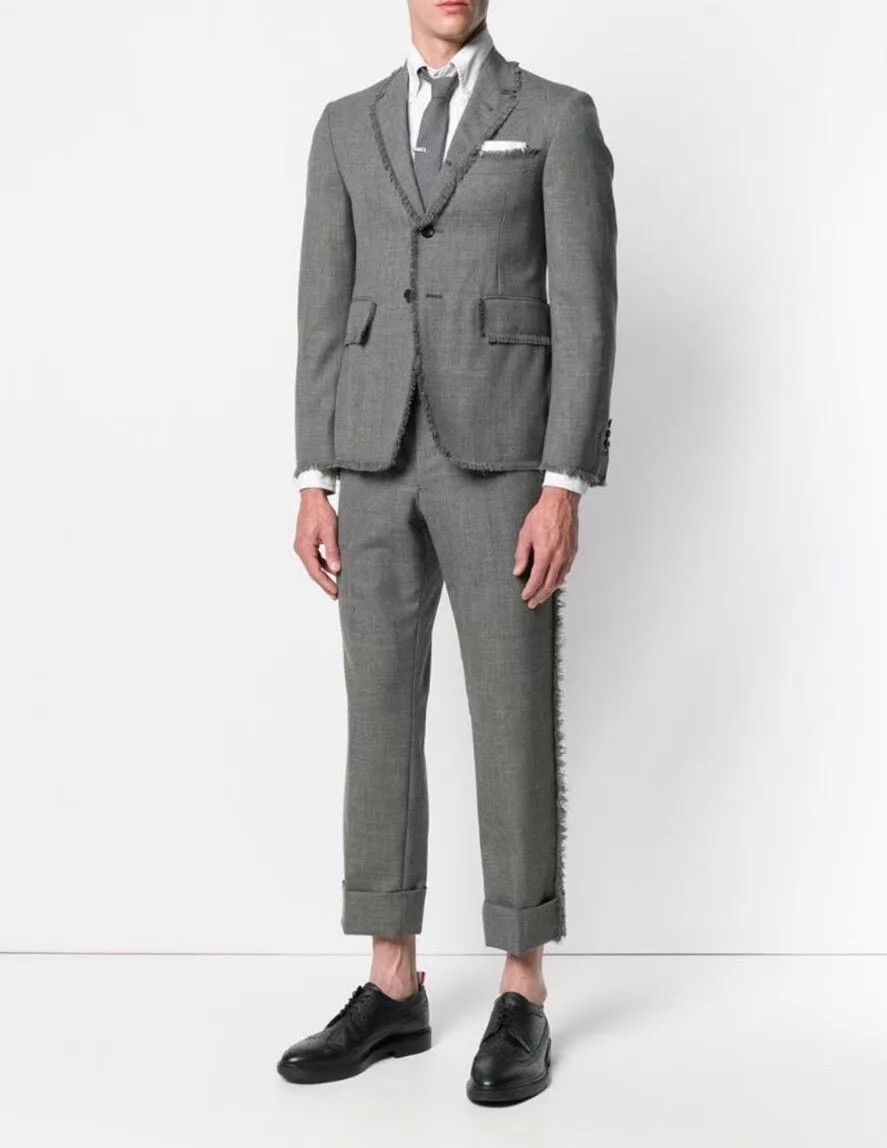 Thom Browne Thom Browne Runway Raw Edge Mid-Gray Wool Suit Size 1 95 New Size US S / EU 44-46 / 1 - 8 Thumbnail