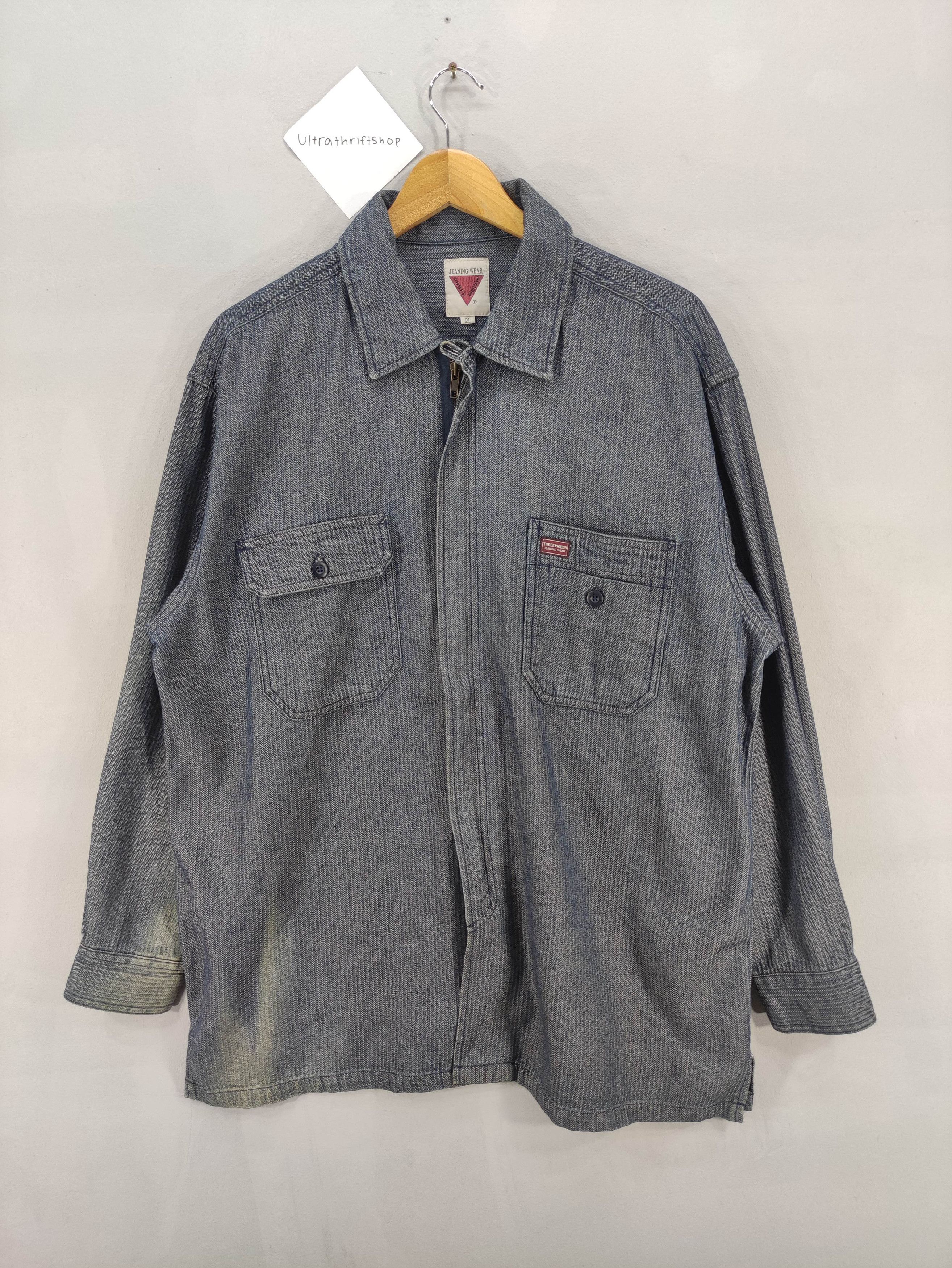 Japanese Brand Vintage Jeaning Wear There Piggeon Shirt Jacket Size US L / EU 52-54 / 3 - 1 Thumbnail
