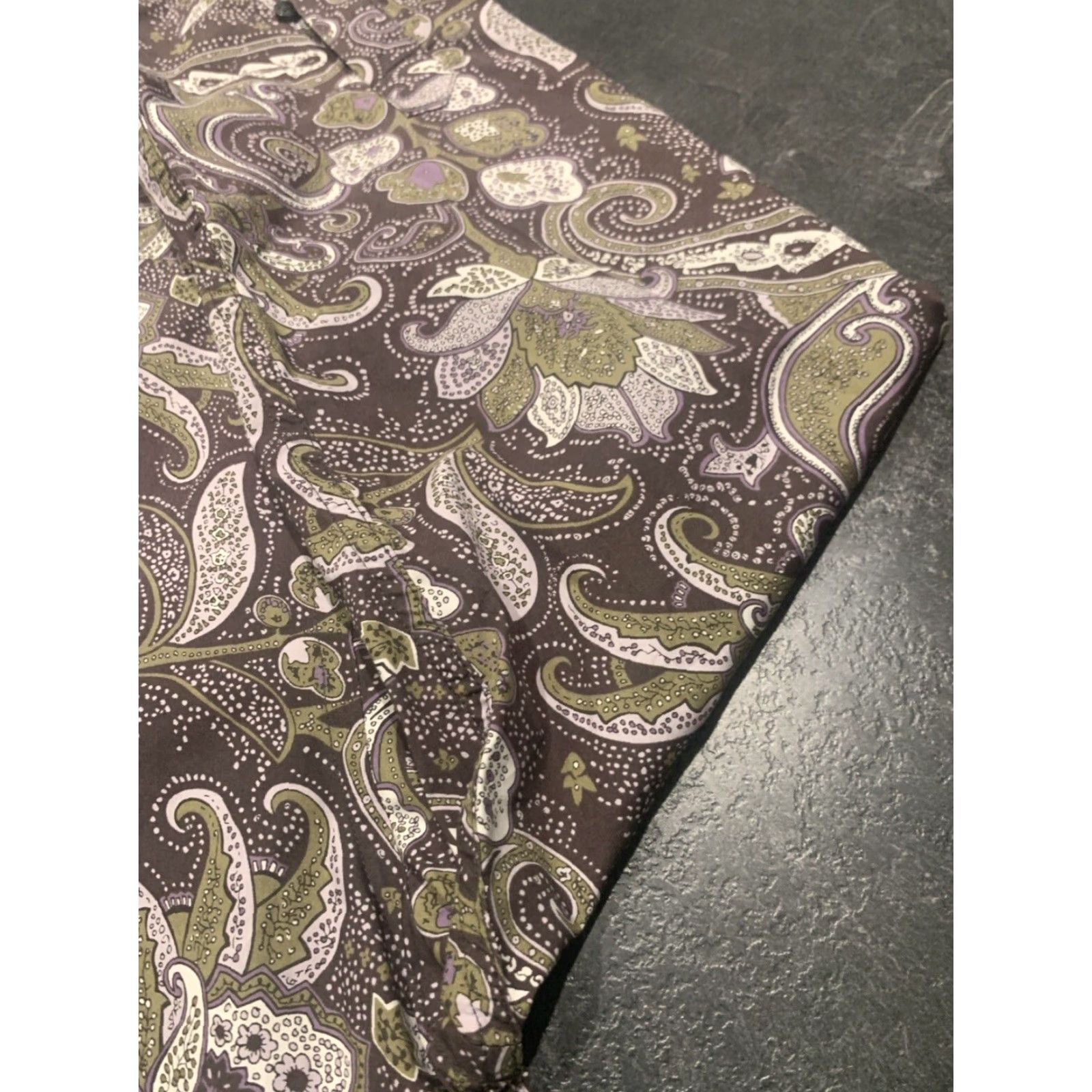 Vintage Alan Flusser Button Down Long Sleeve Mens Medium Purple Paisley Shirt Size US M / EU 48-50 / 2 - 2 Thumbnail