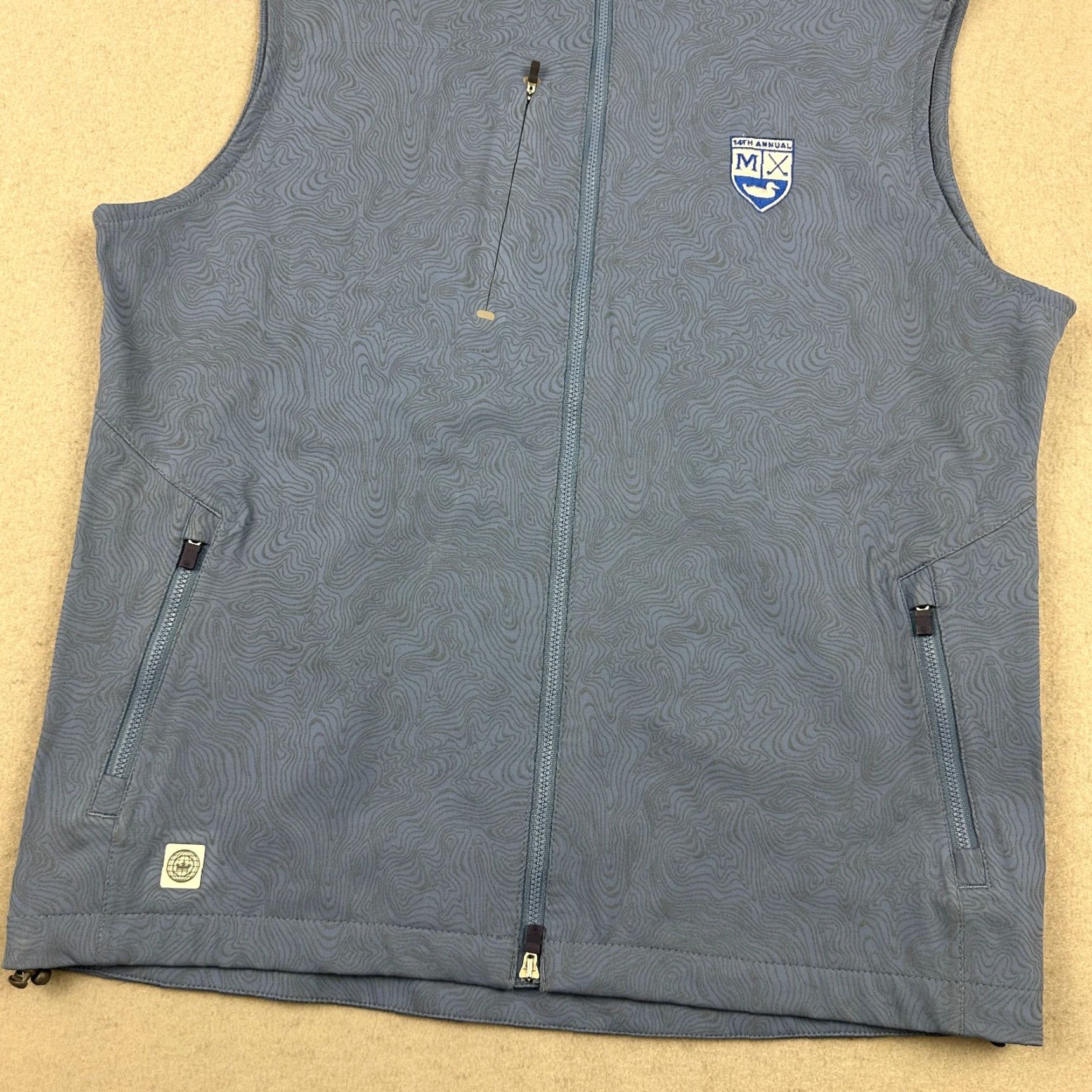 Peter Millar Peter Millar Vest Men M Blue Apollo Reflect Waterproof Martis Camp Golf Windbreaker Full Zip Pockets Sit Stand-Up Collar Adults Mens Size US M / EU 48-50 / 2 - 3 Thumbnail
