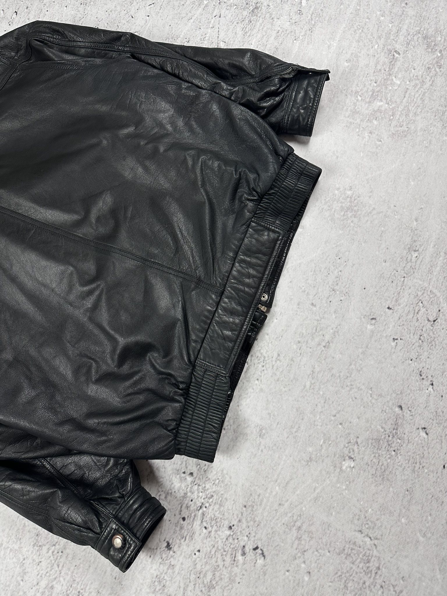 Vintage Vintage avant garde opium leather pilot jacket Size US L / EU 52-54 / 3 - 8 Thumbnail