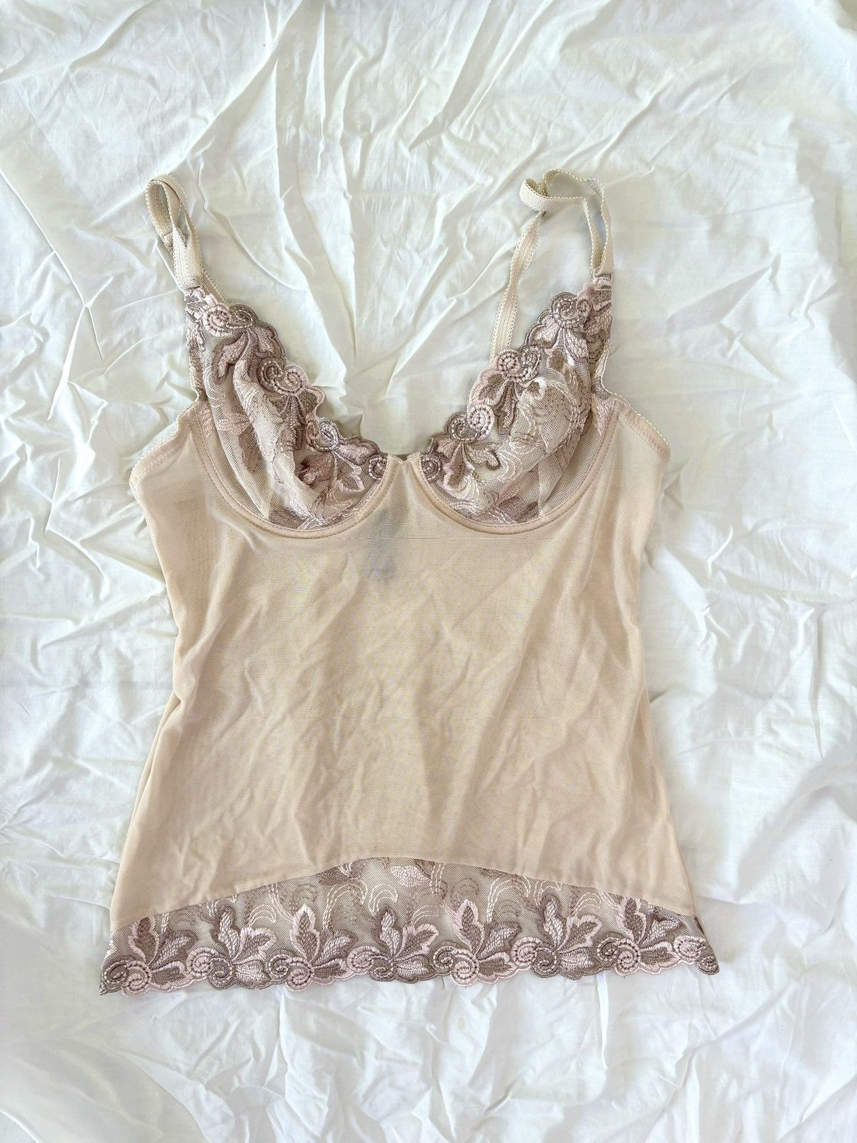 Vintage Pink & Purple Lace Top Size S / US 4 / IT 40 - 2 Thumbnail