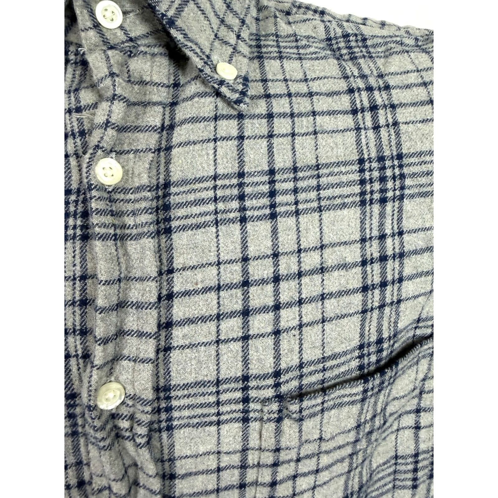 Gant VINTAGE Gant Rugger Melange Twill Shirt Men S Gray Plaid Cotton Flannel Button-Up Casual Outdoor Size US S / EU 44-46 / 1 - 5 Thumbnail