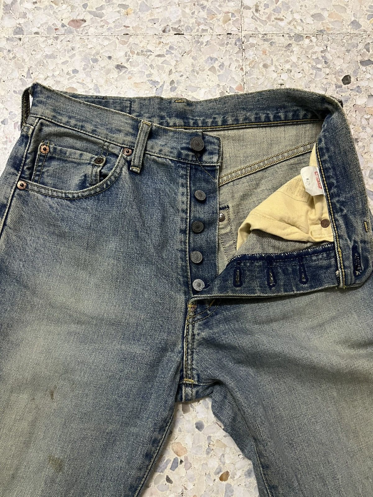 Levi's Vintage Clothing Levi’s 503B Selvedge Denim – Vintage Distressed Fade Size US 29 - 3 Thumbnail