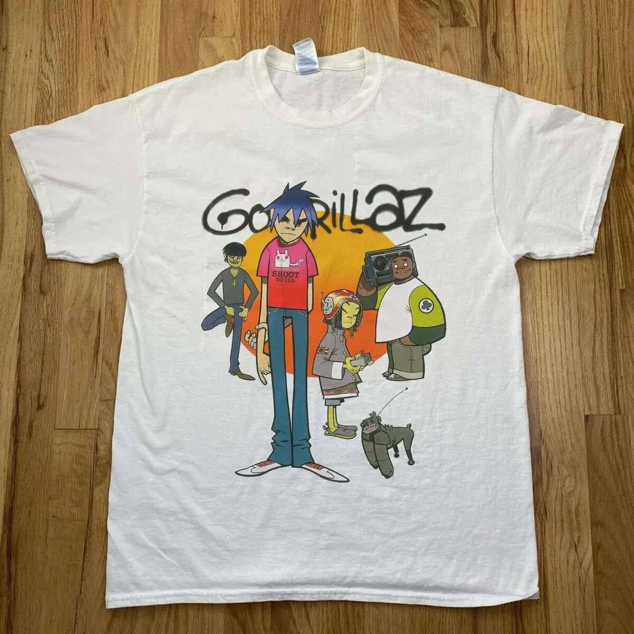 Gorillaz Rap Hip Hop Band Album Tour T-Shirt size L