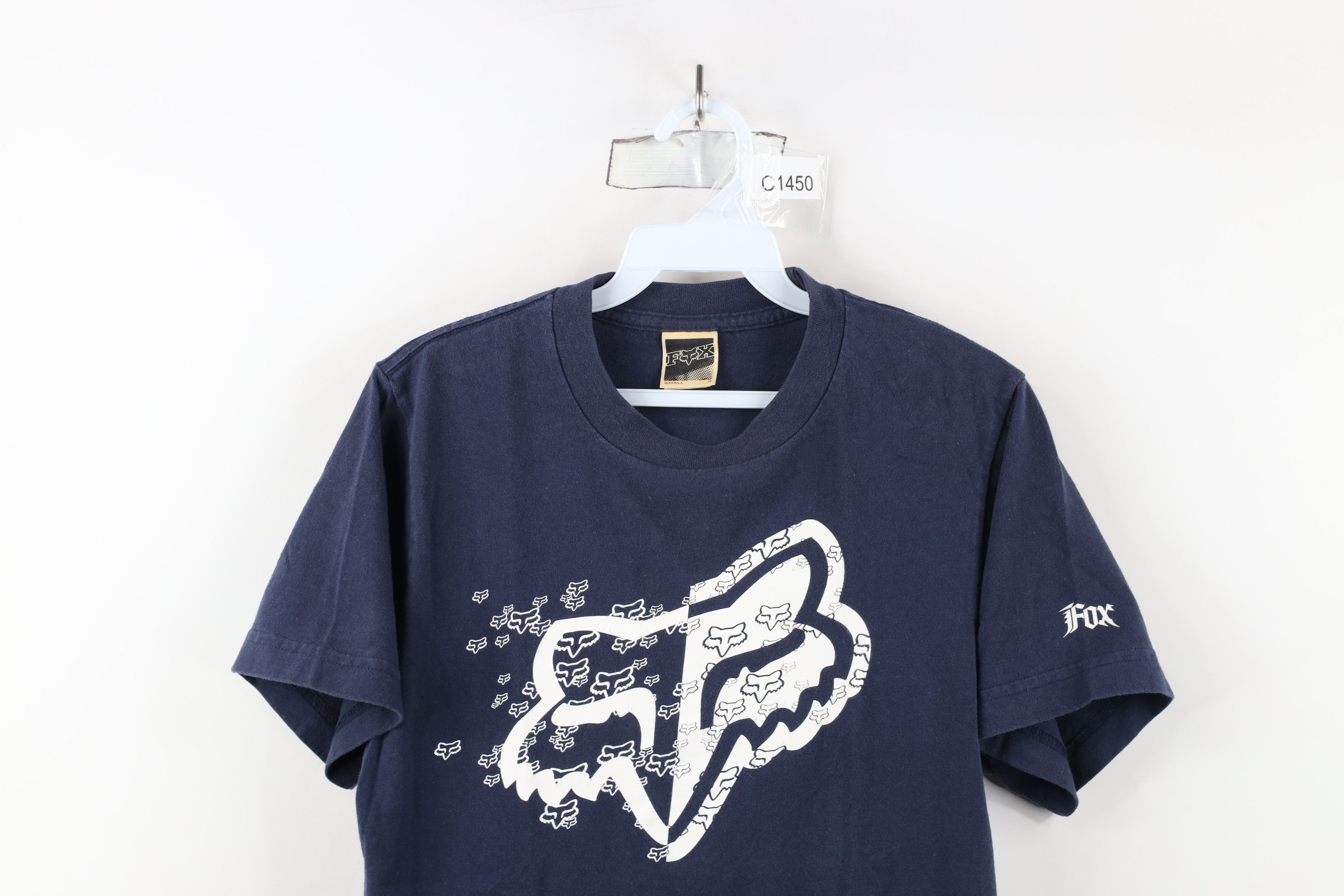 Fox Racing × Vintage Vintage 90s Y2K Fox Racing Spell Out Big Logo T-Shirt Blue Size US S / EU 44-46 / 1 - 2 Thumbnail