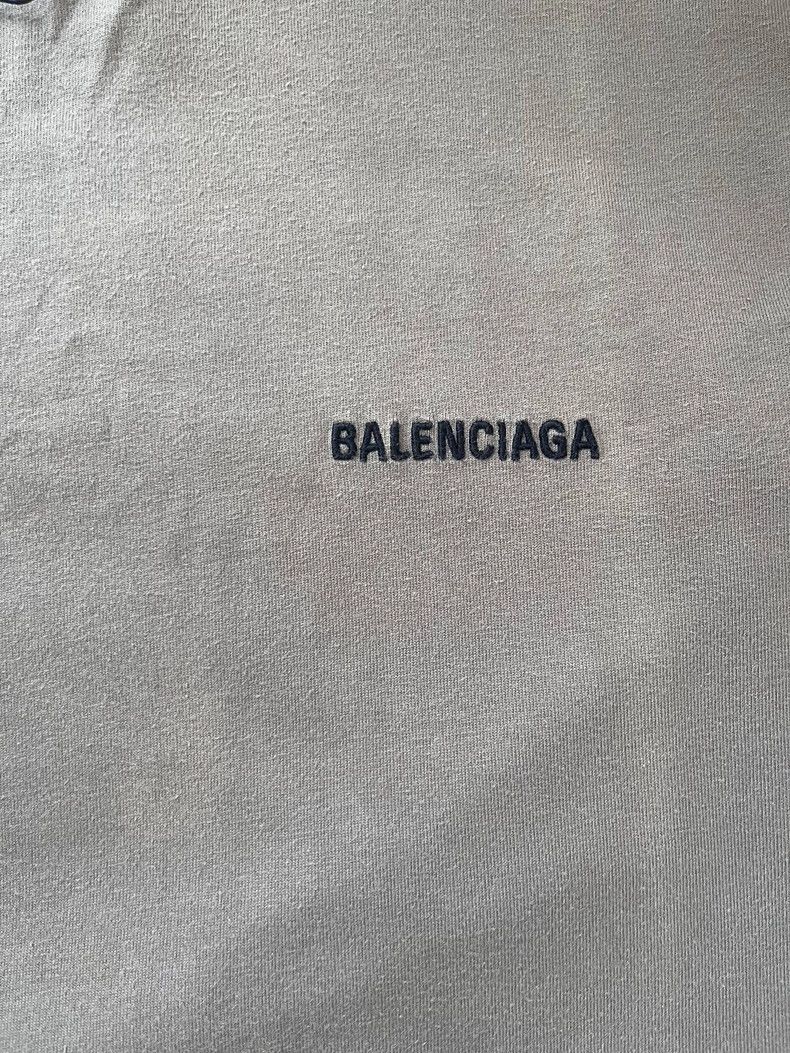 Balenciaga Balenciaga Solid monogram Logo printed knit crew neck shor Size US S / EU 44-46 / 1 - 3 Thumbnail
