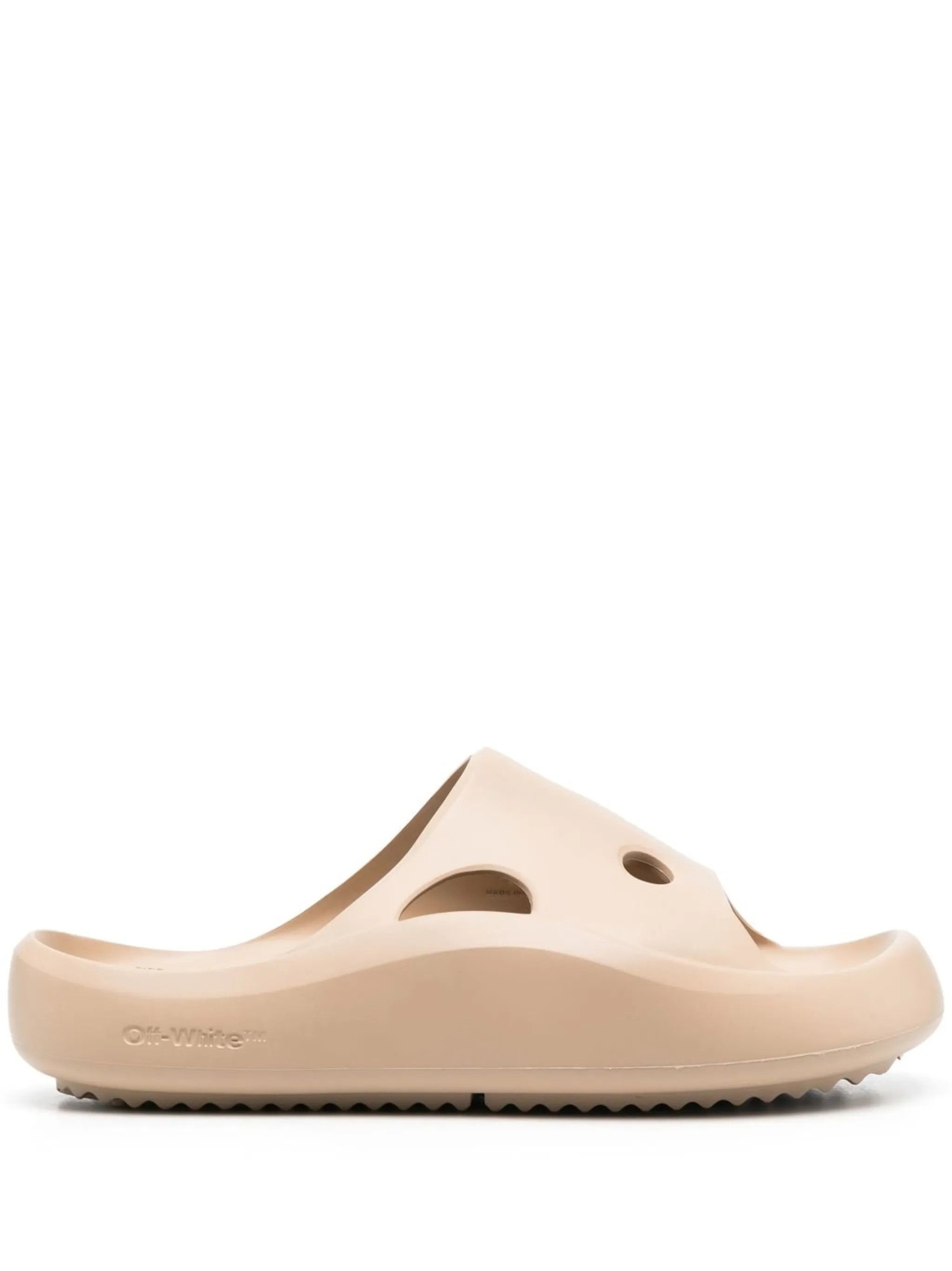 Off-White o1gr1nt0125 Meteor Rubber Slides in Beige Size US 13 / EU 46 - 1 Thumbnail