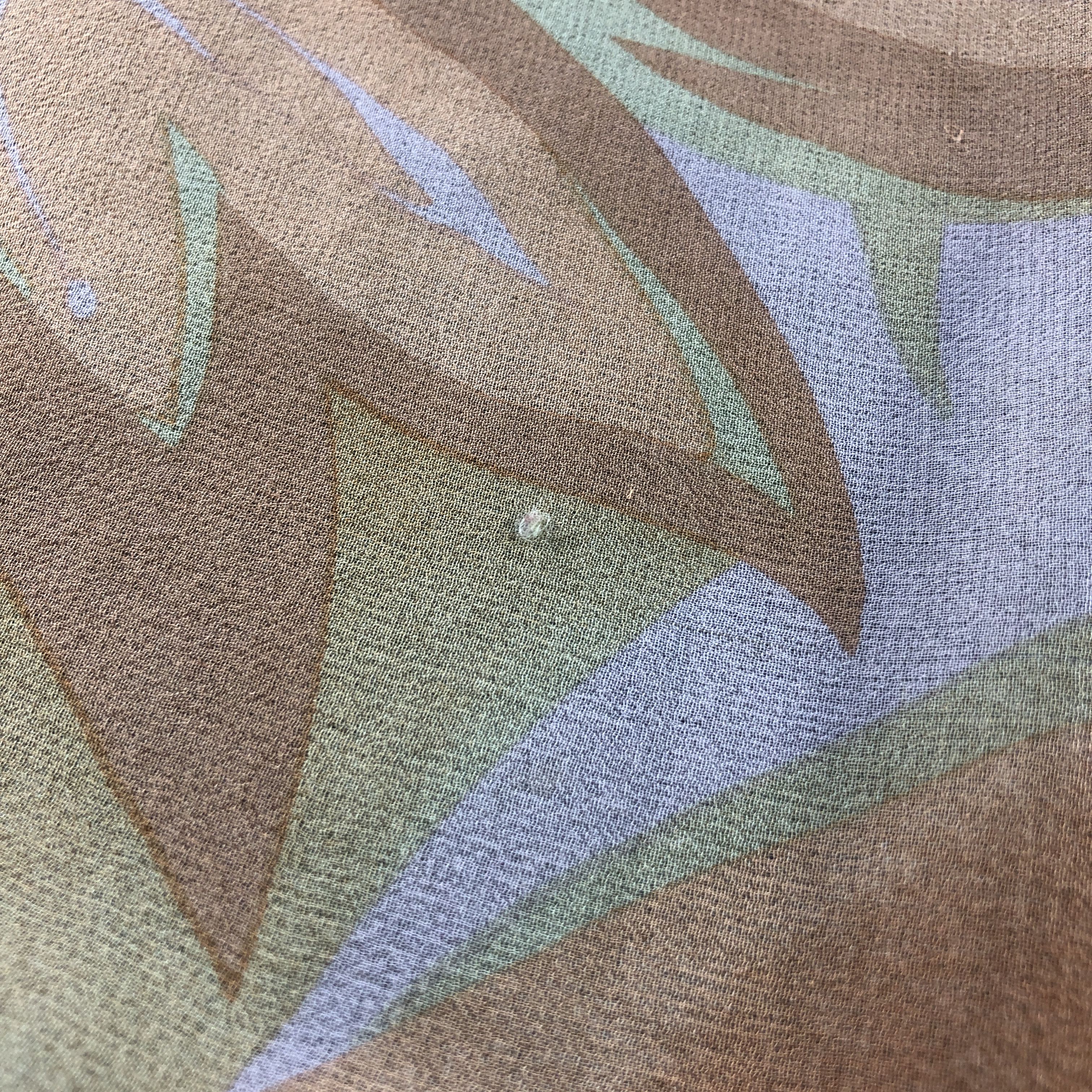 Vintage Gianni Accardi Floral Hand Rolled Silk Scarf M1078 Size ONE SIZE - 9 Thumbnail