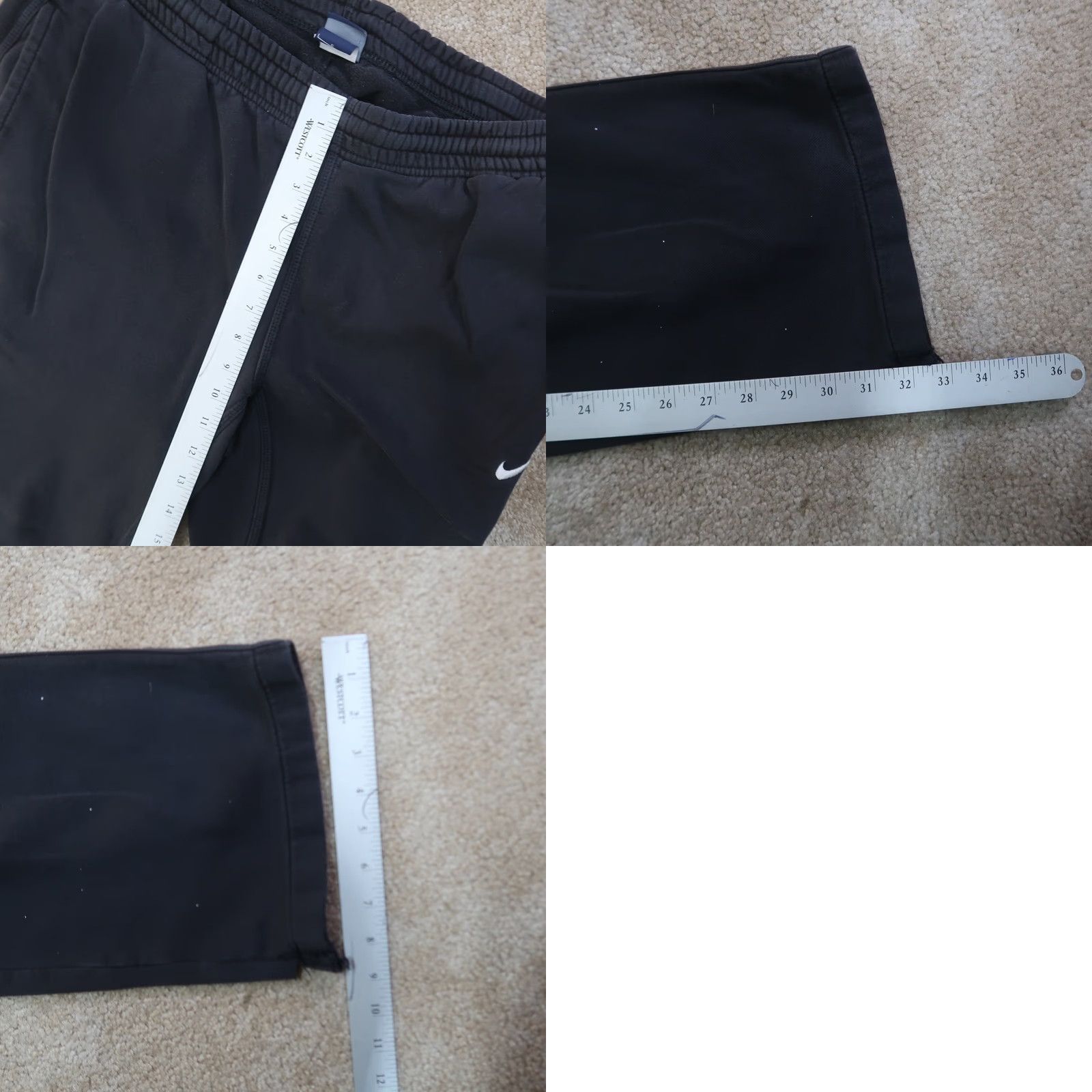 Nike Nike Sweatpants Men Large Black Straight Leg Athletic Fleece Pockets Elastic Waist Size US 33 - 9 Thumbnail
