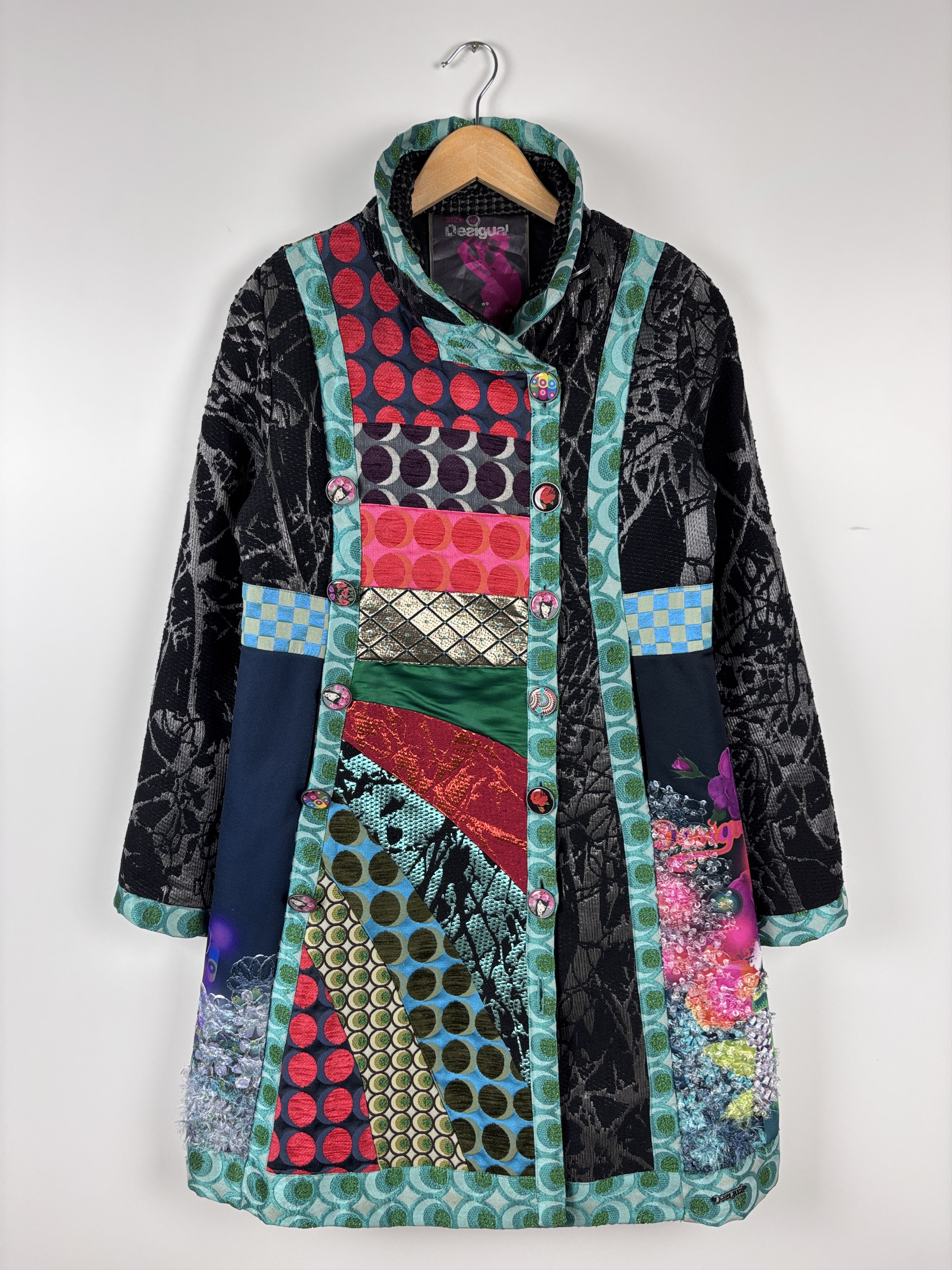 Desigual Womens Desigual Floral Multicolor Coat Size 42 Size L / US 10 / IT 46 - 1 Thumbnail