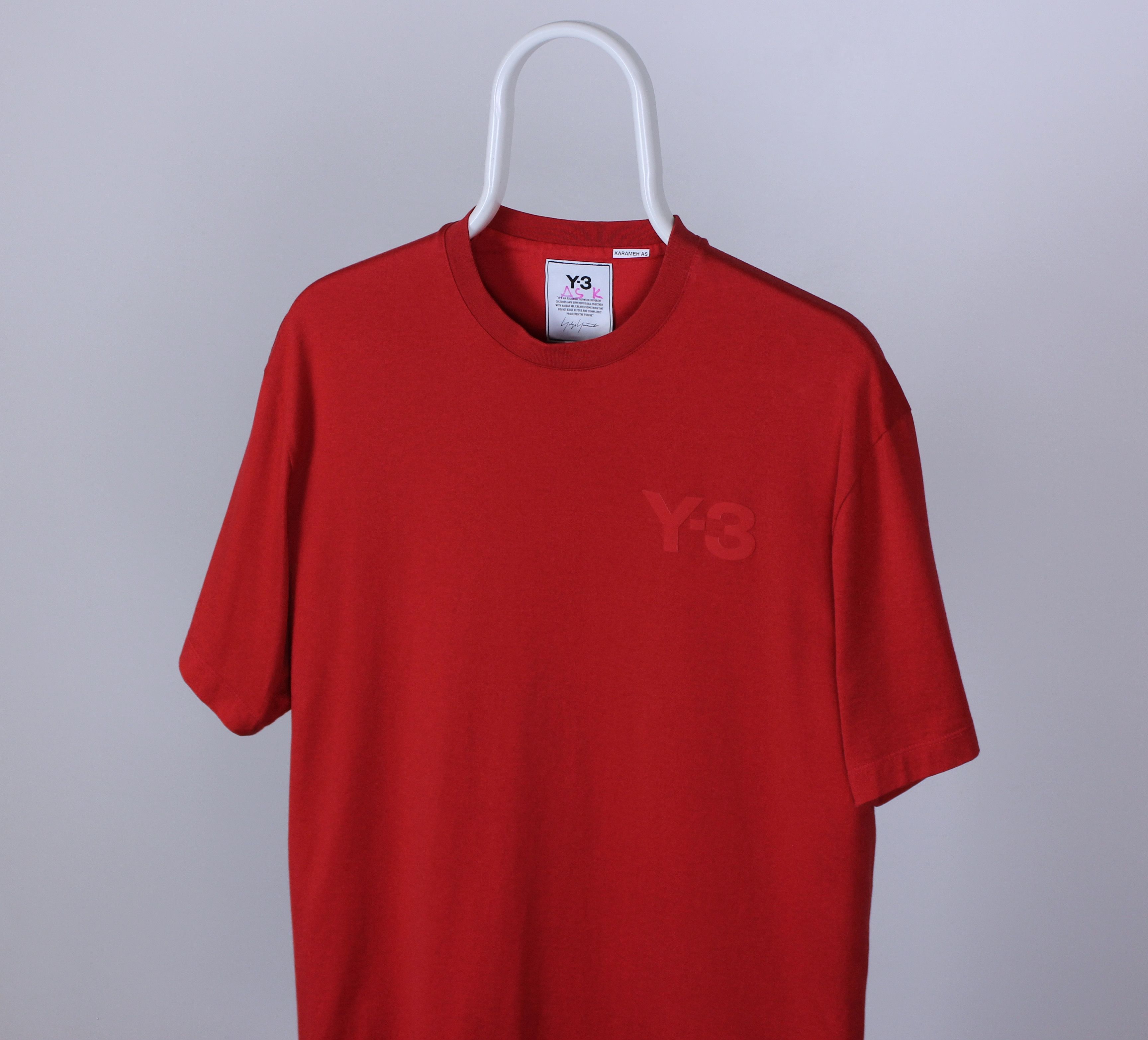Adidas Yohji Yamamoto & adidas t shirt y3 men red cotton S Size US S / EU 44-46 / 1 - 1 Thumbnail