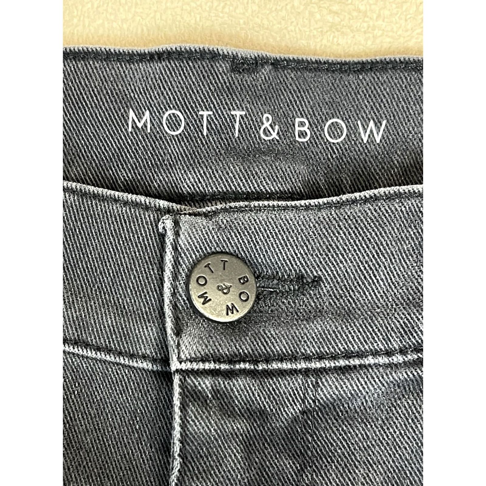 Mott & Bow Mott & Bow Jeans Mens 30x32 Black Skinny Stone Slim Fit Mid Rise Stretch Denim Jeans Size US 30 / EU 46 - 4 Thumbnail