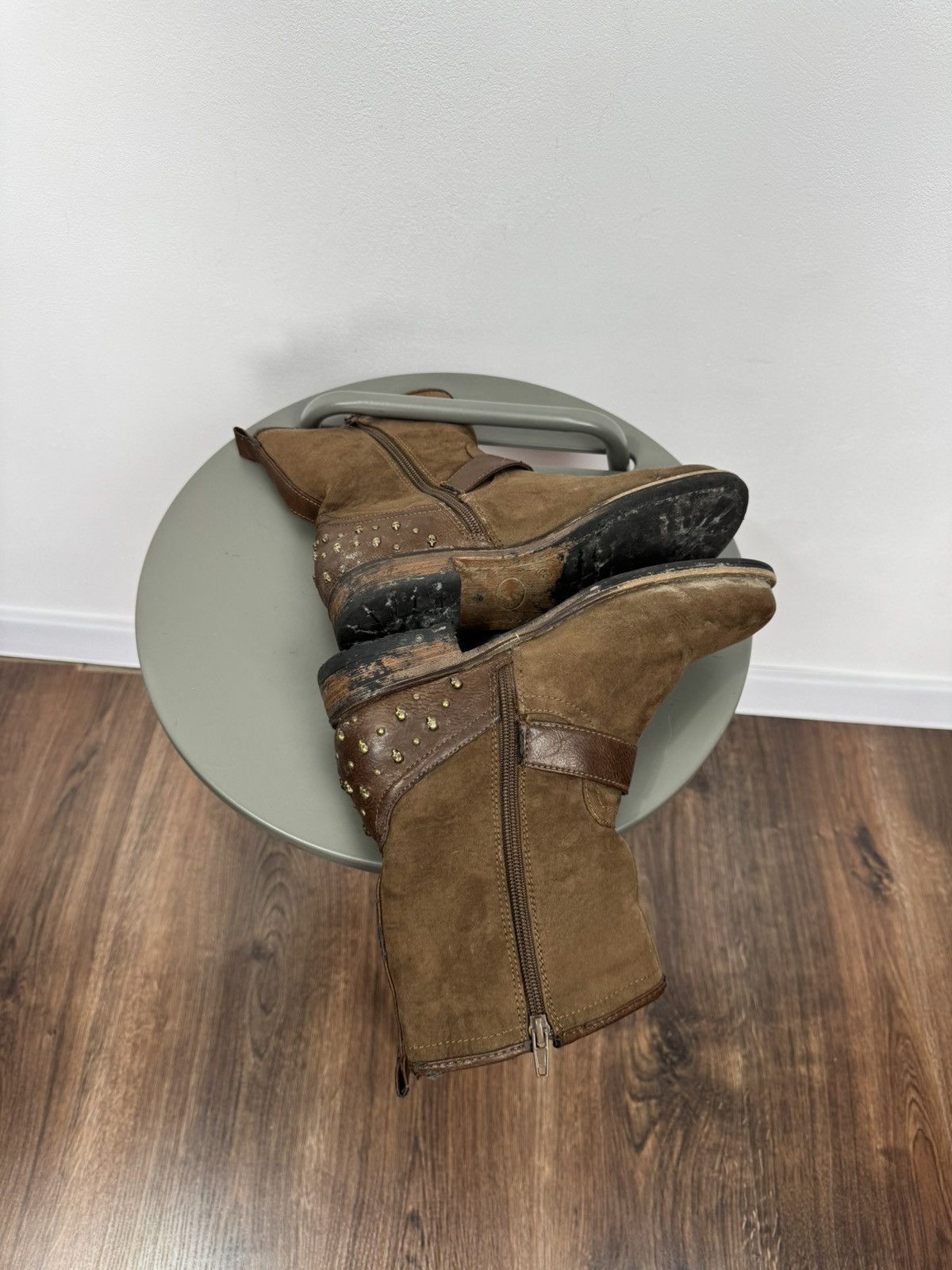 Other Vintage Distressed Avant Garde Buckle Ankle Boots Size EU 39 Size US 8 / IT 38 - 13 Thumbnail