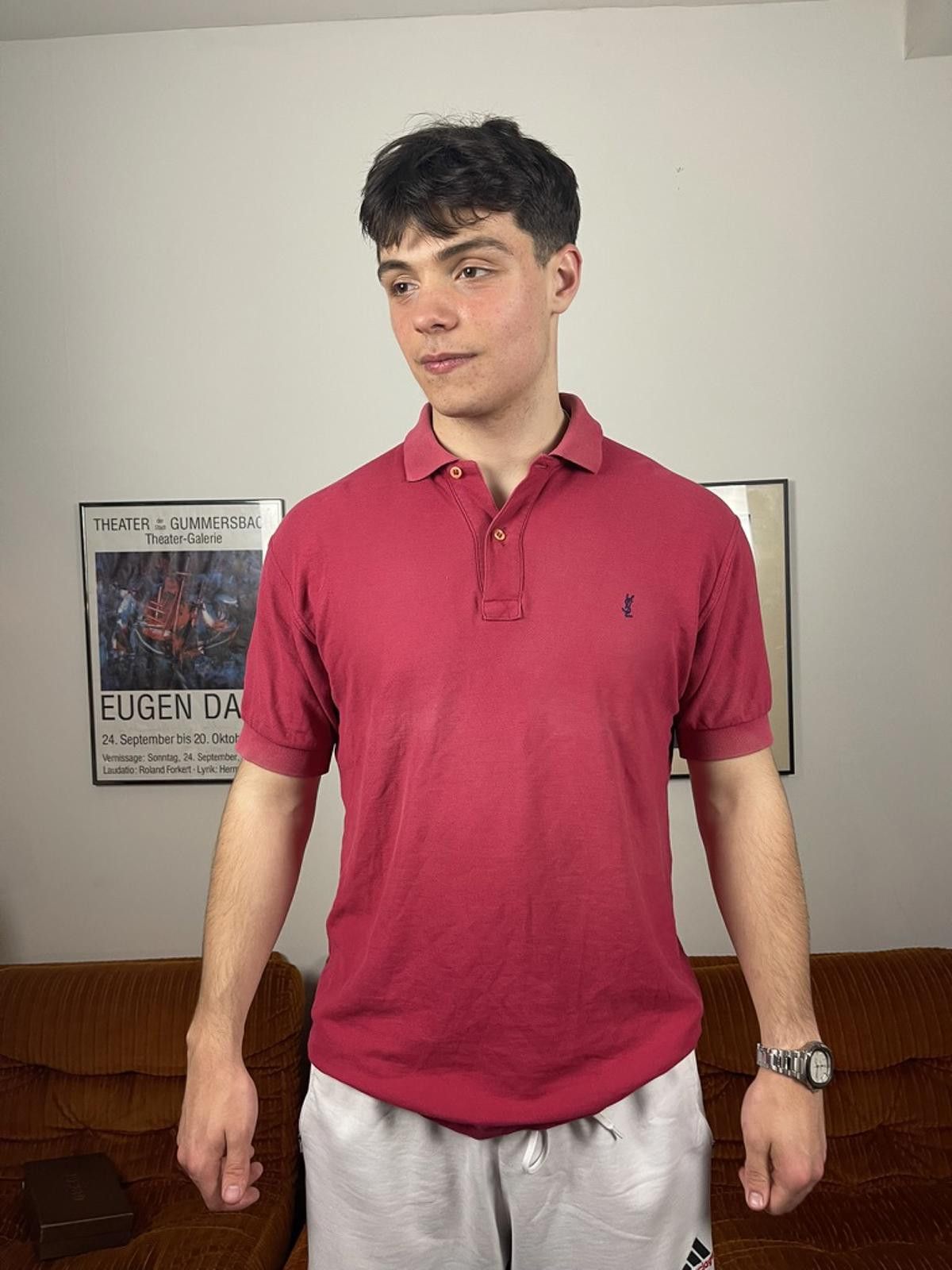 Yves Saint Laurent Yves Saint Laurent - Classic Red Polo Shirt Size US M / EU 48-50 / 2 - 9 Thumbnail