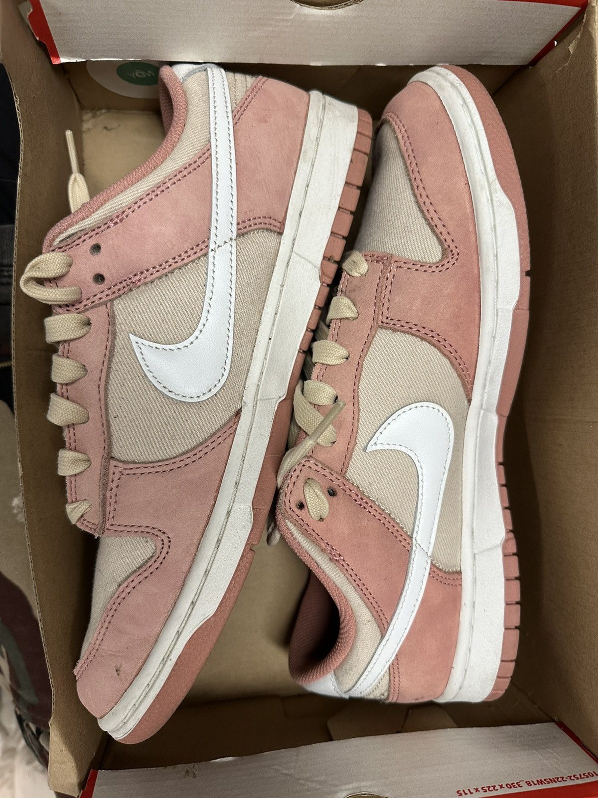 Nike Nike dunk low pink corduroy shoes Size US 11 / EU 44 - 3 Thumbnail