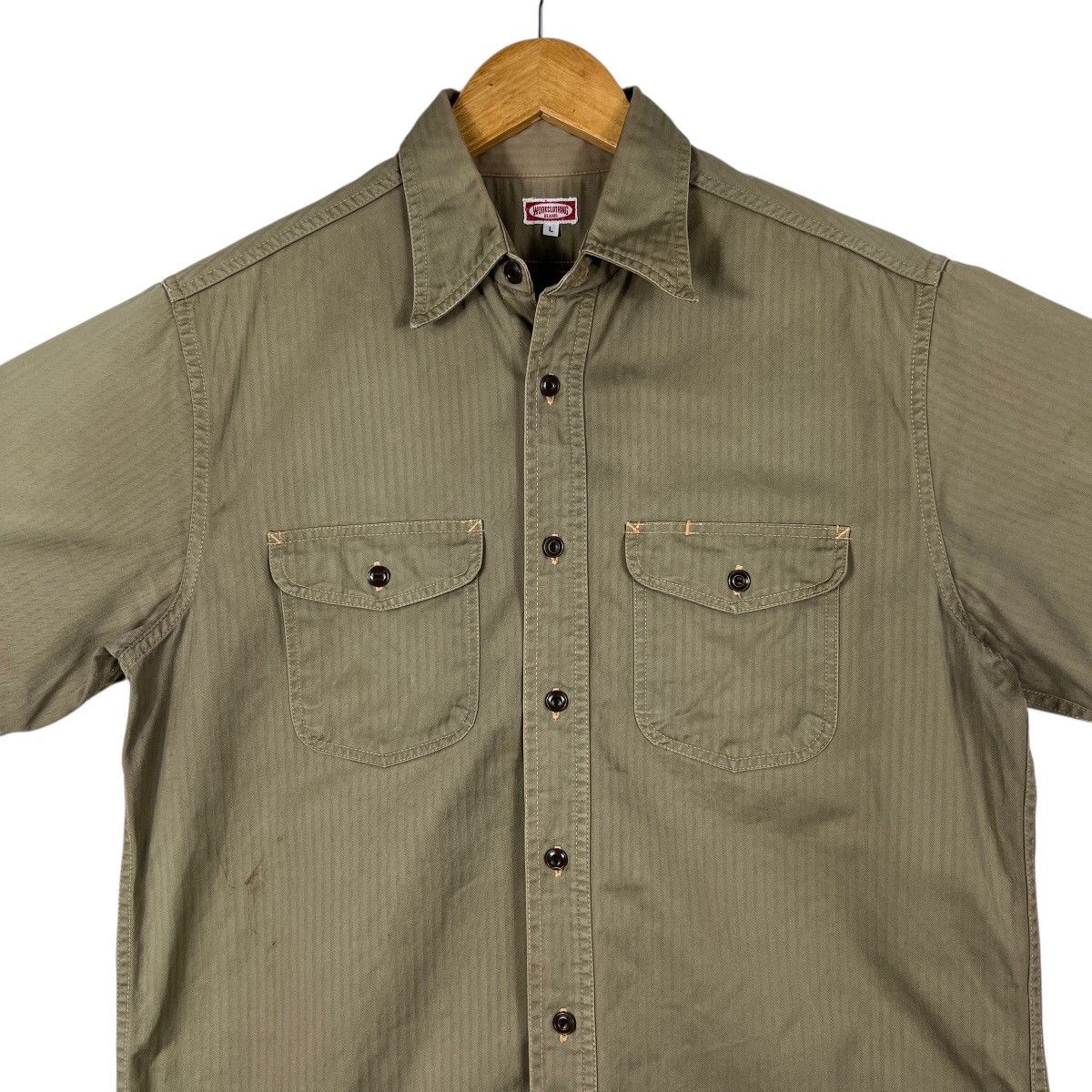 Beams Japan Beams Hbt Work Military Shirt Made In Japan - Size L Size US L / EU 52-54 / 3 - 3 Thumbnail