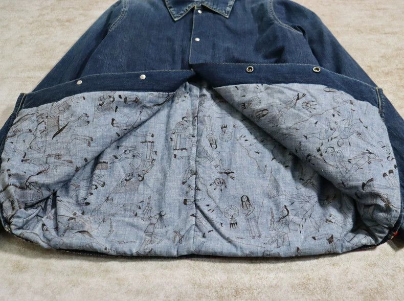 Visvim Vintage Denim Coverall with Patterned Flag Design-2506 Size US M / EU 48-50 / 2 - 7 Thumbnail