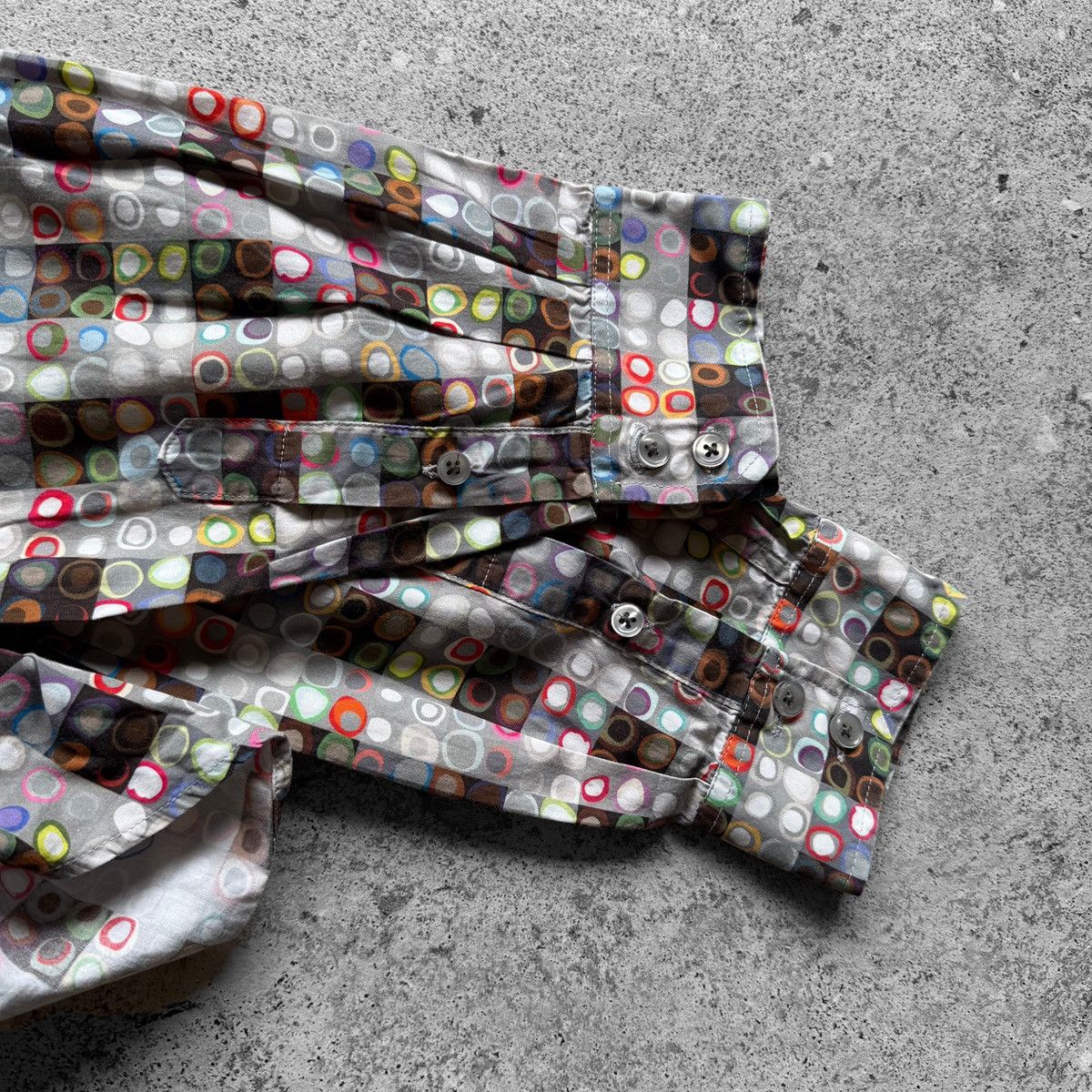 Desigual Desigual Multicolor Geometric Circle Print Long Sleeve Shirt Size US XL / EU 56 / 4 - 4 Thumbnail