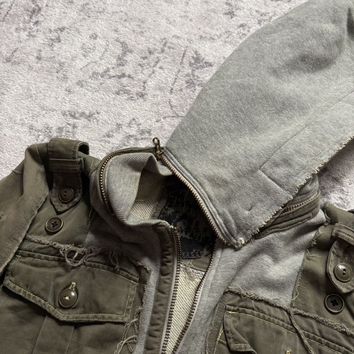 Japanese Brand XN3HB Reconstructed Military Cargo Hoodie Grey | Size M Size US M / EU 48-50 / 2 - 6 Thumbnail