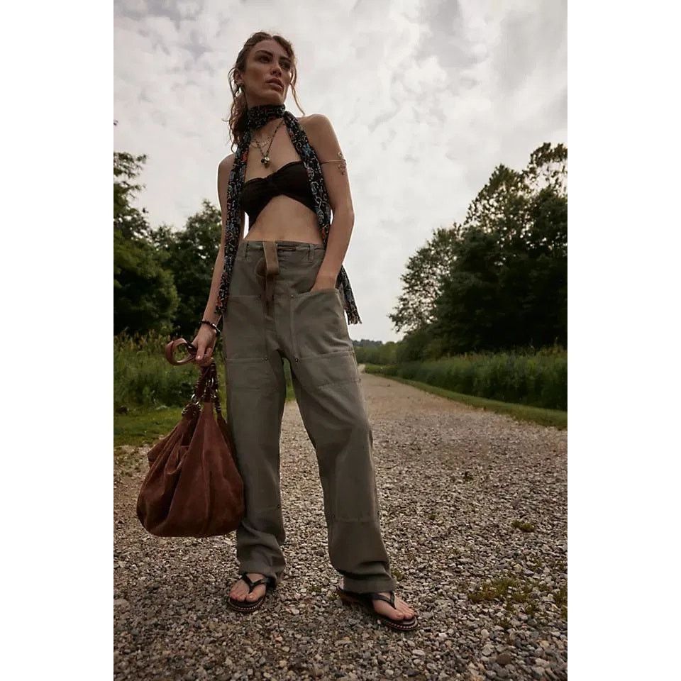 Free People NWT We The Free Hayden Carpenter Pull-On Trousers $148 LARGE Size 36" / US 14 / IT 50 - 1 Thumbnail